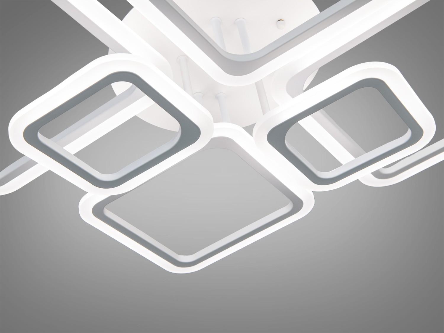 Біла стельова світлодіодна люстра з пультом, 105W - Зображення 2