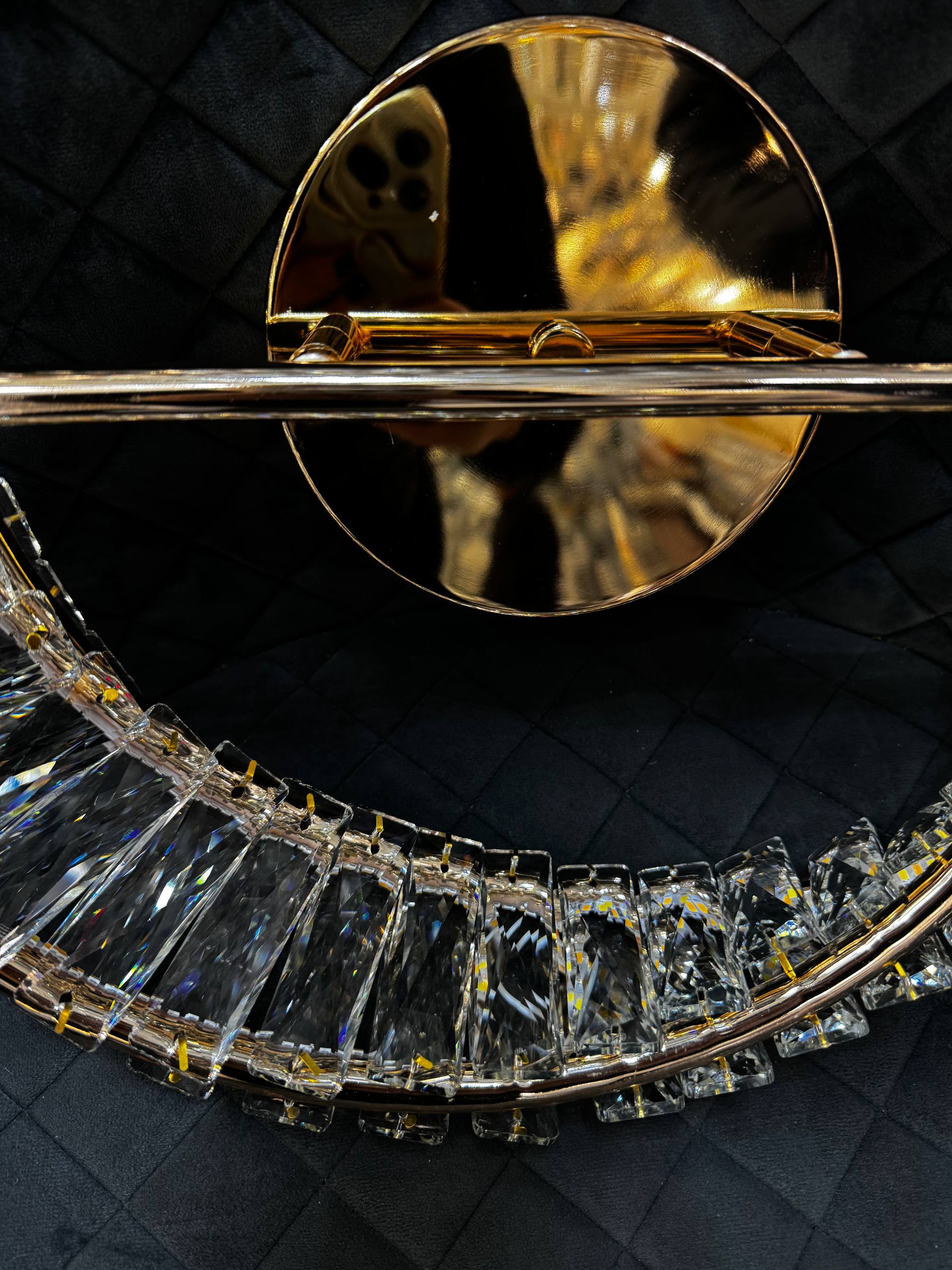 Стельова кришталева LED-люстра золото 46W - Зображення 13