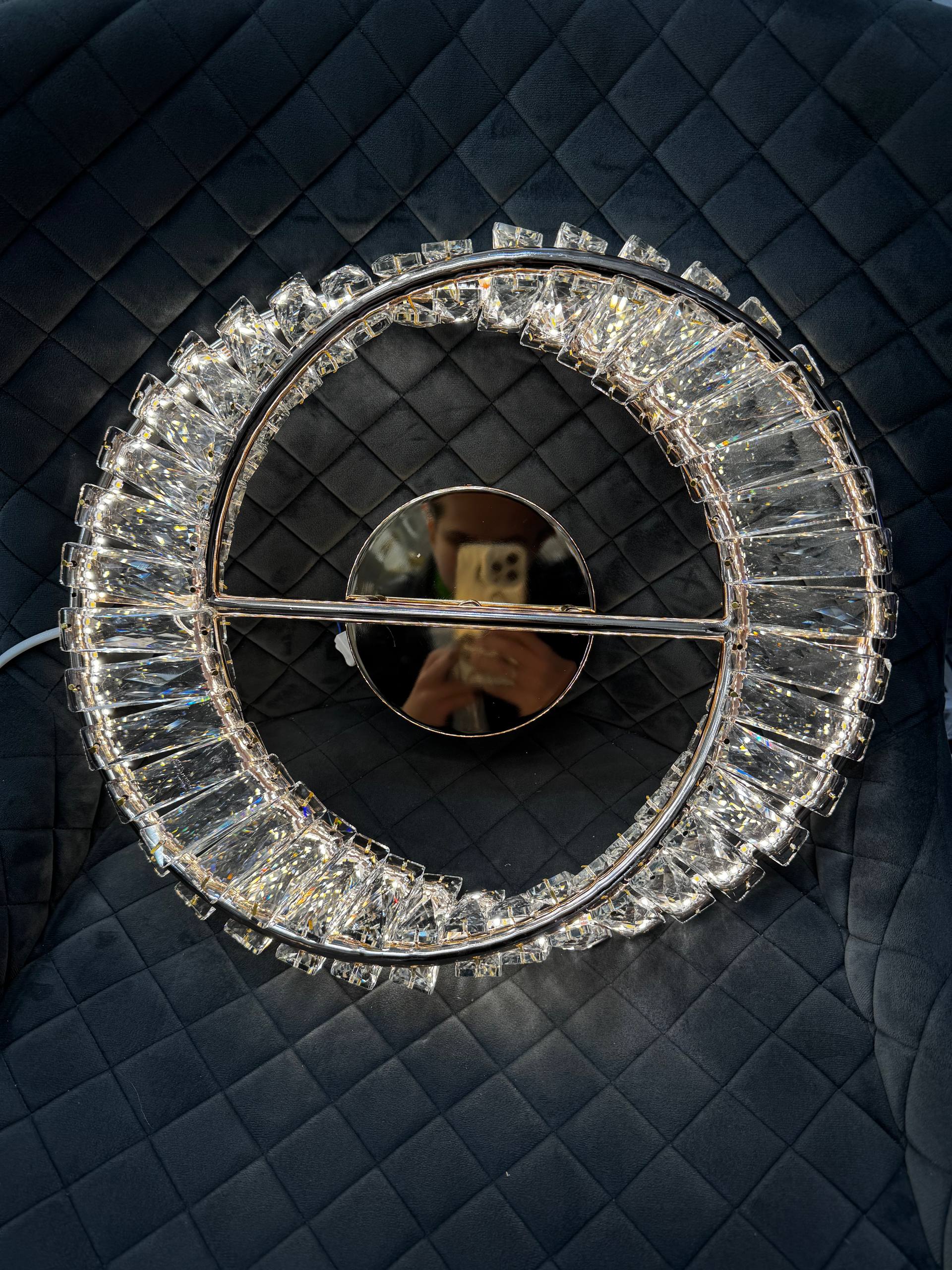 Стельова кришталева LED-люстра золото 46W - Зображення 7