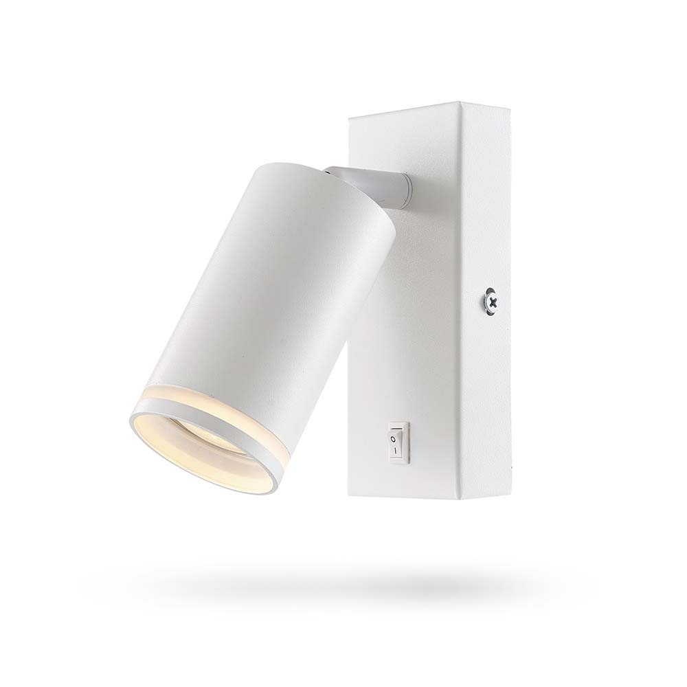 Світильник VIDEX під лампу GU10 SPF05E настінний з кнопкою білий - Зображення 2