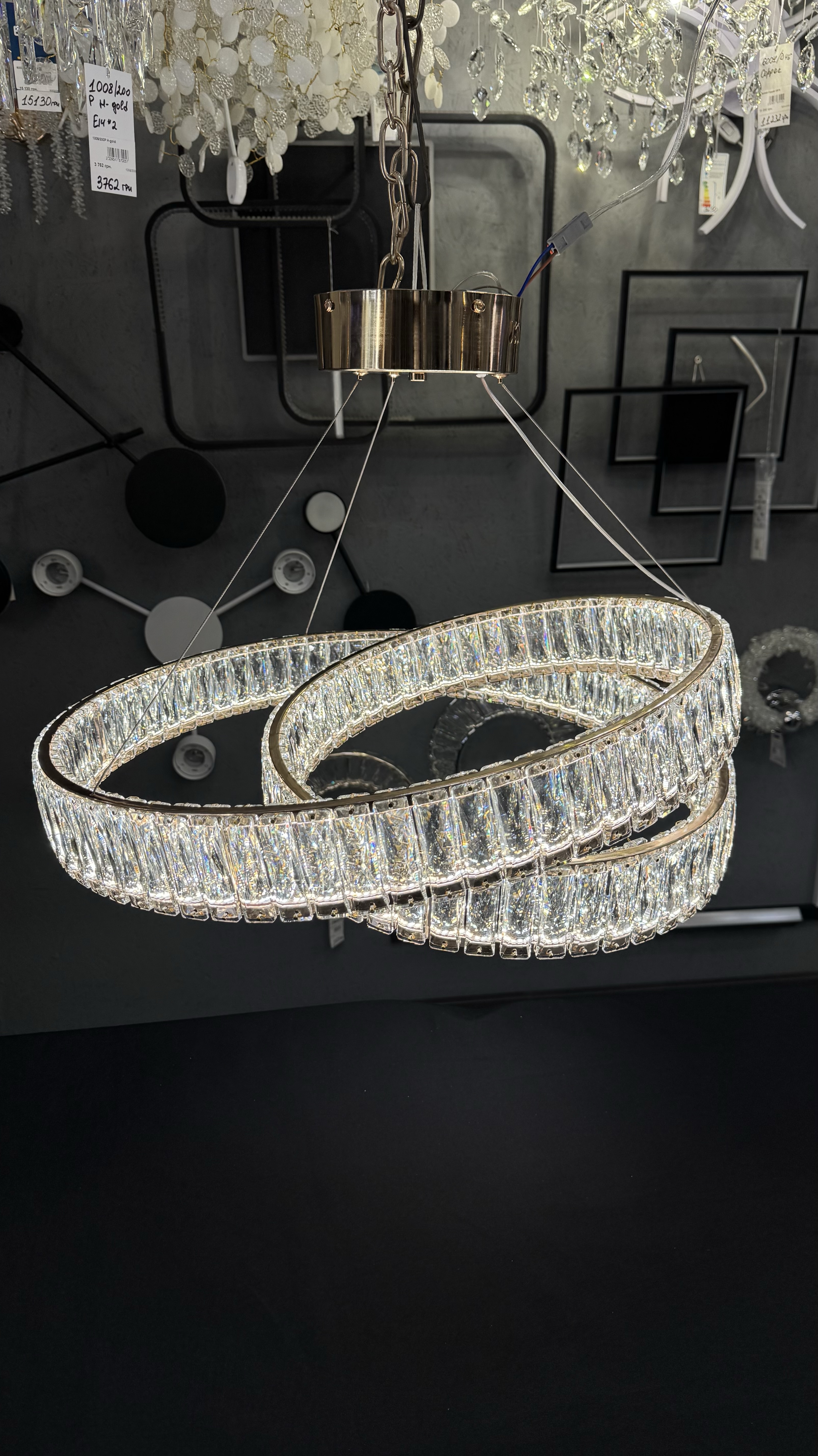 Сучасний підвісна LED-люстра з пультом, 60 см - Зображення 10