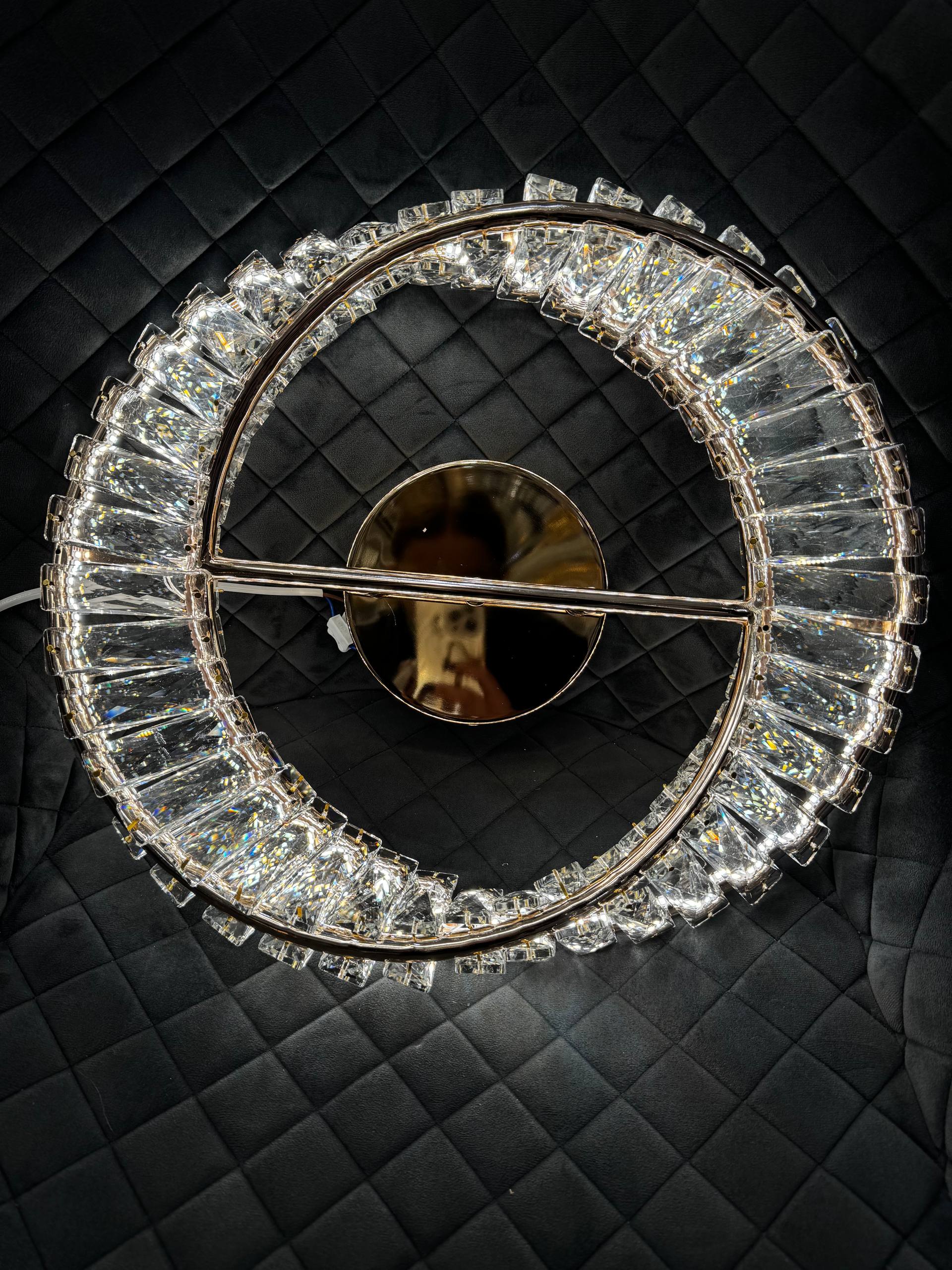 Стельова кришталева LED-люстра золото 46W - Зображення 9