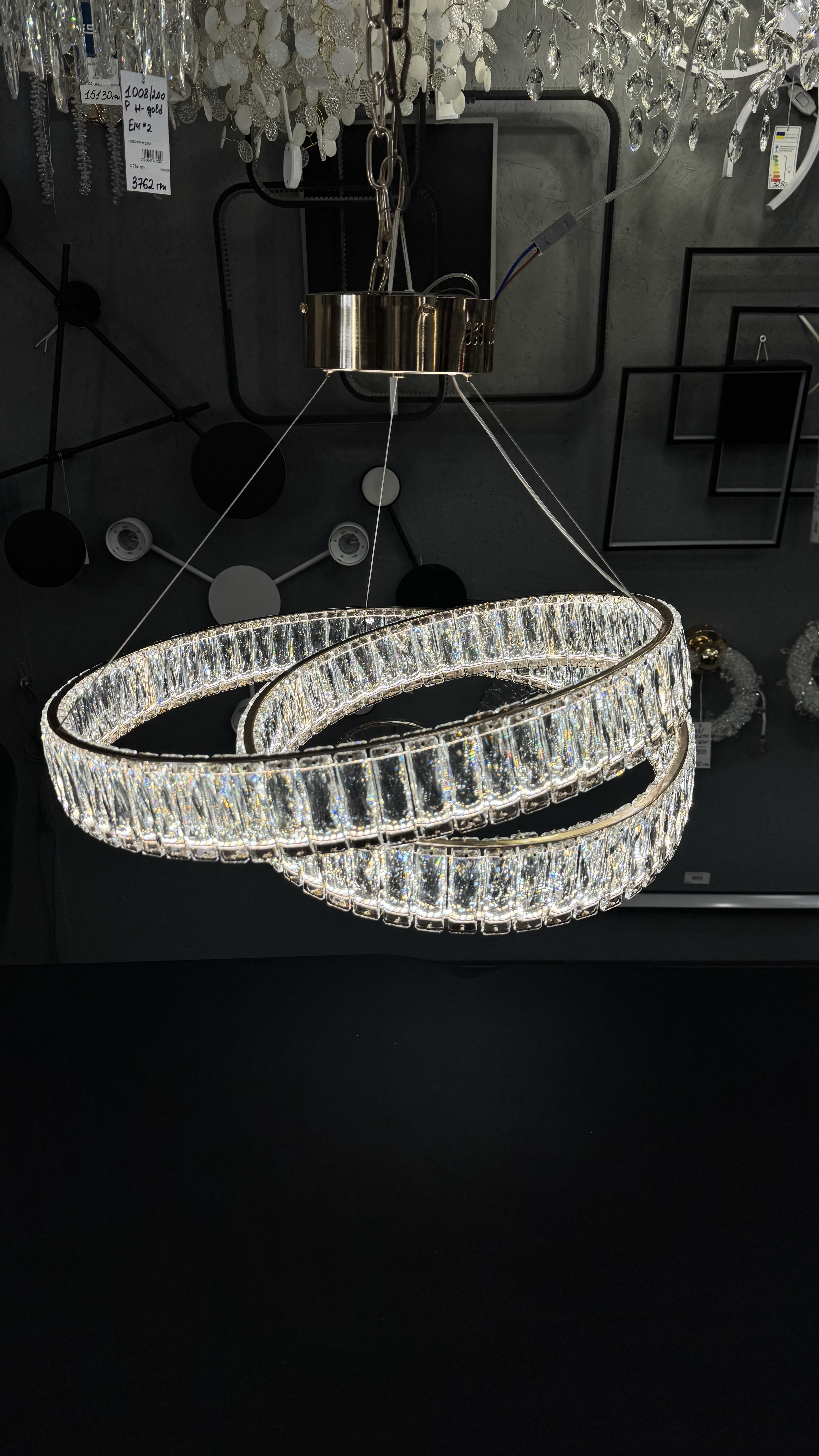 Сучасний підвісна LED-люстра з пультом, 60 см - Зображення 6