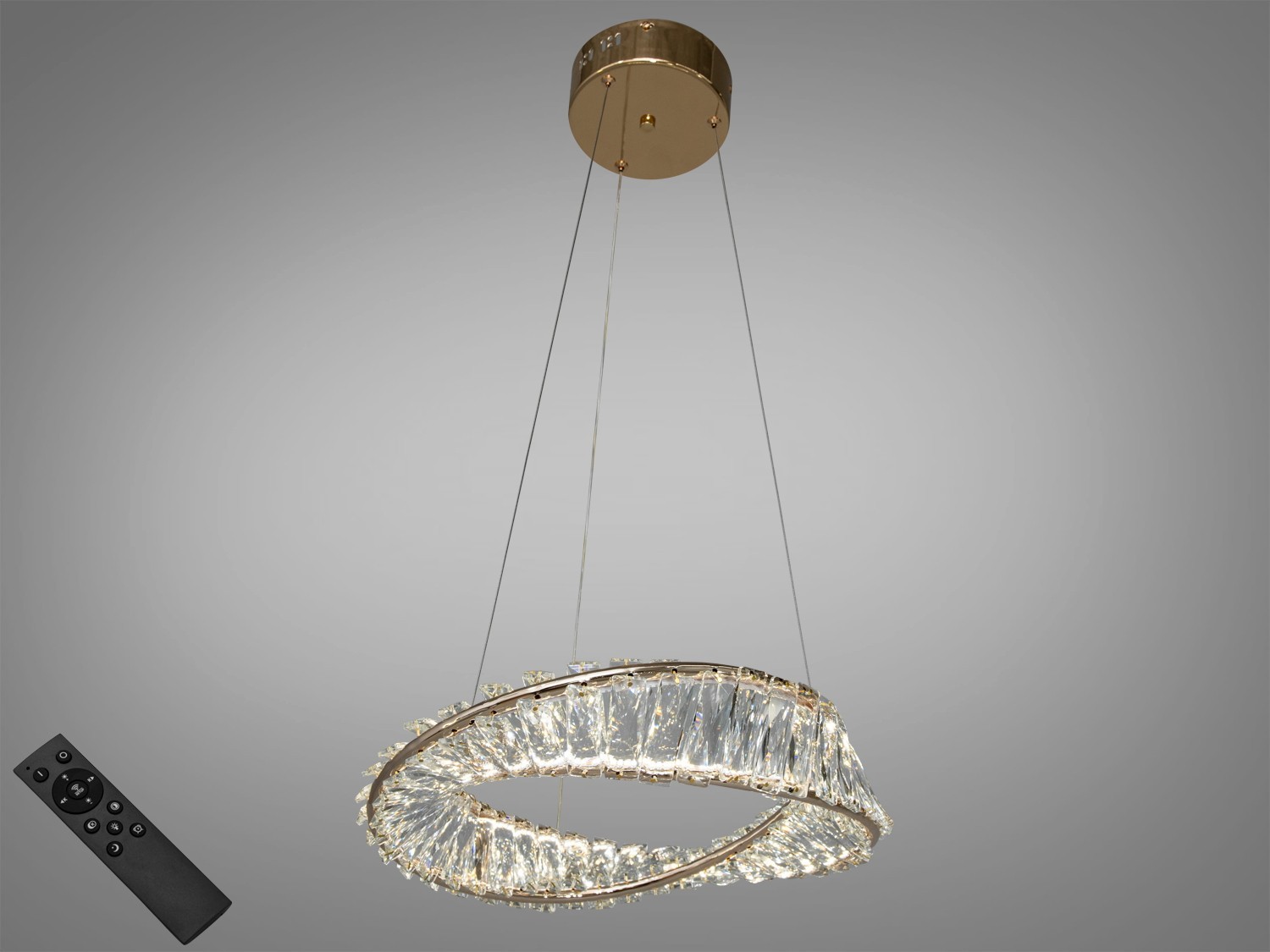 Дизайнерська LED люстра 45W з пультом