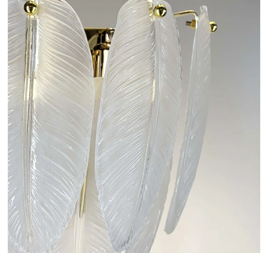 Настінне бра під лампочку E14, Золото з прозорим склом - Зображення 2