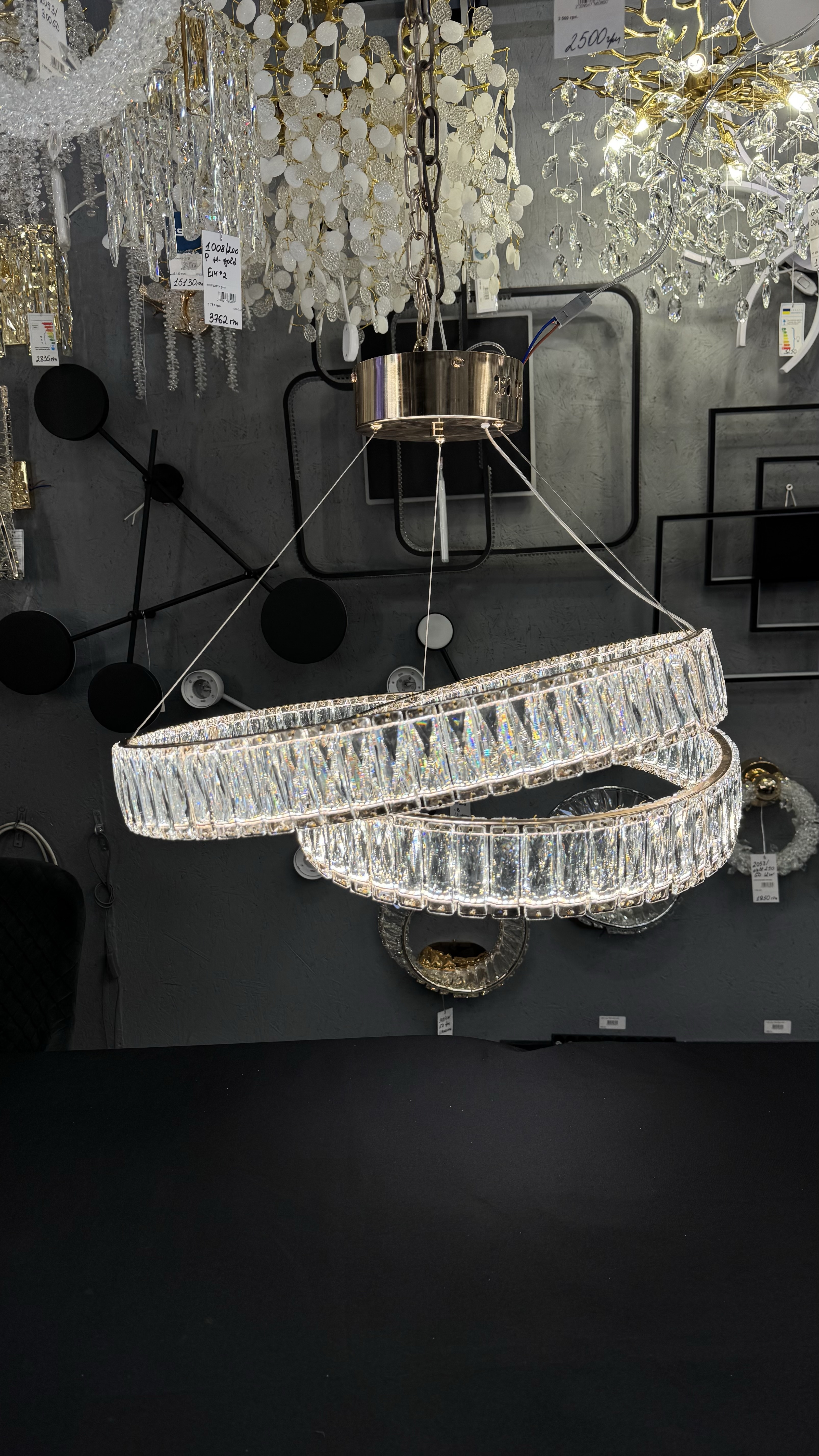 Сучасний підвісна LED-люстра з пультом, 60 см - Зображення 8