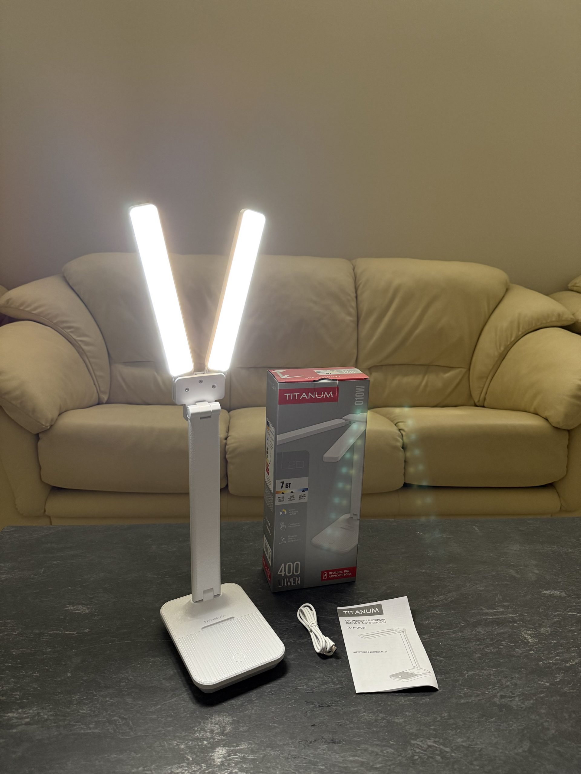 Переносна лампа настiльна з акумулятором TITANUM TLTF-010W 7W 2700-6000K - Зображення 5