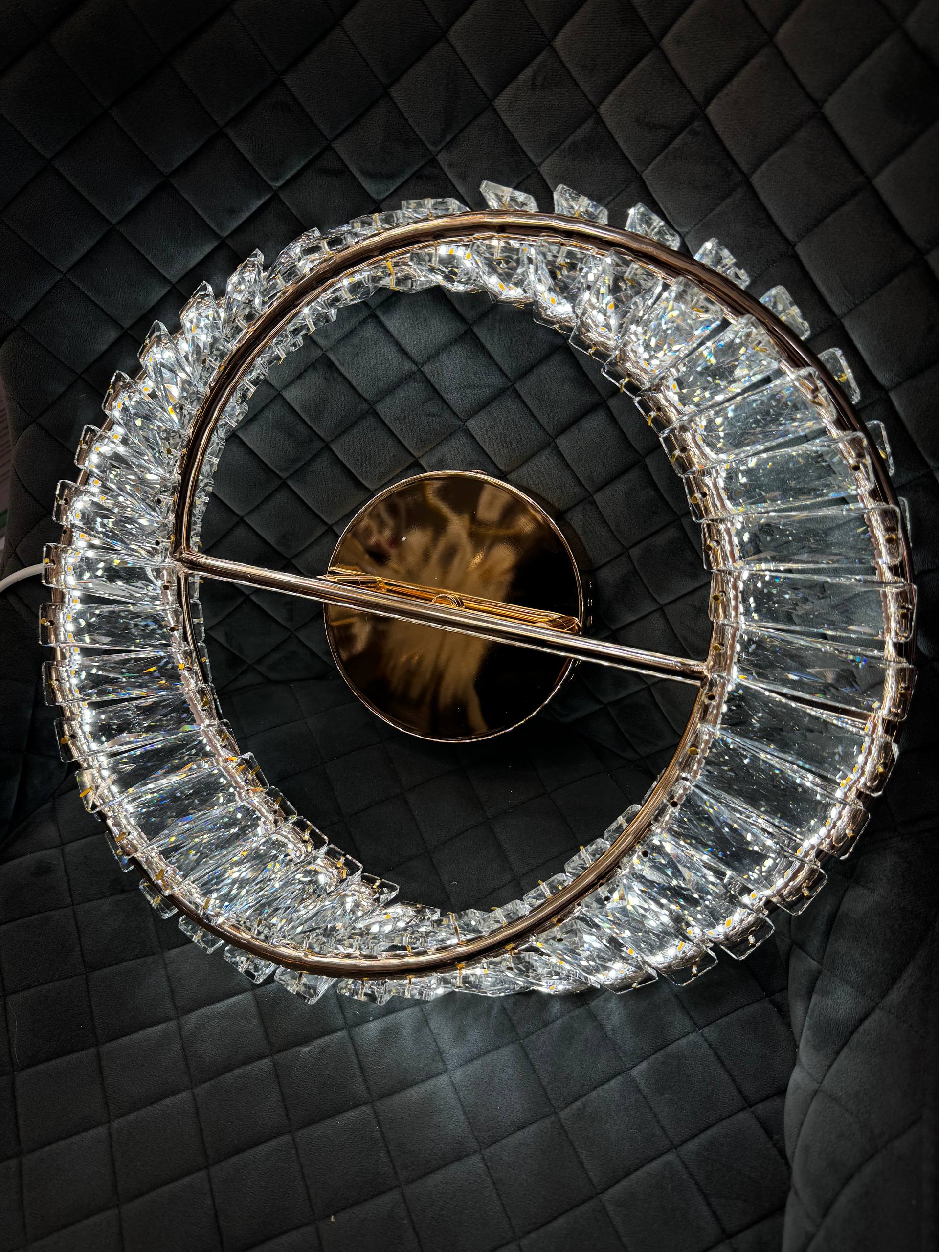 Стельова кришталева LED-люстра золото 46W - Зображення 6