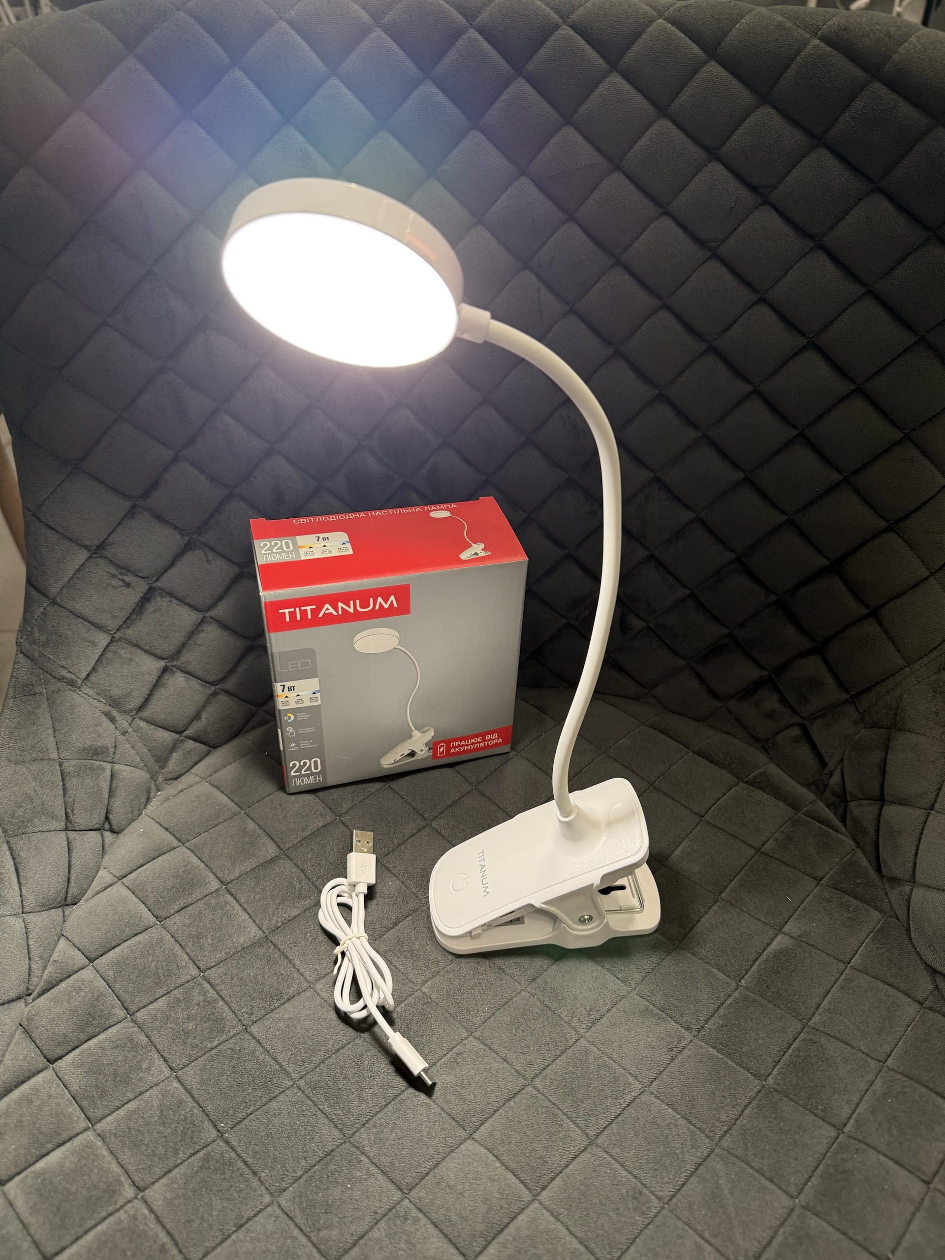 LED лампа настiльна з акумулятором TITANUM TLTF-013W 7W 3000-6000K - Зображення 5