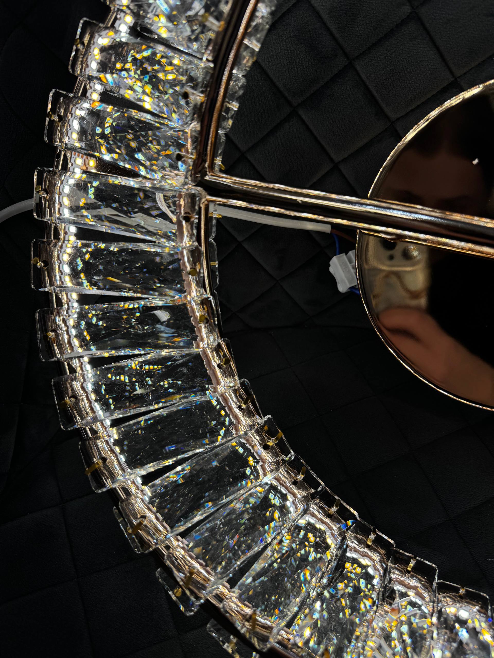 Стельова кришталева LED-люстра золото 46W - Зображення 8