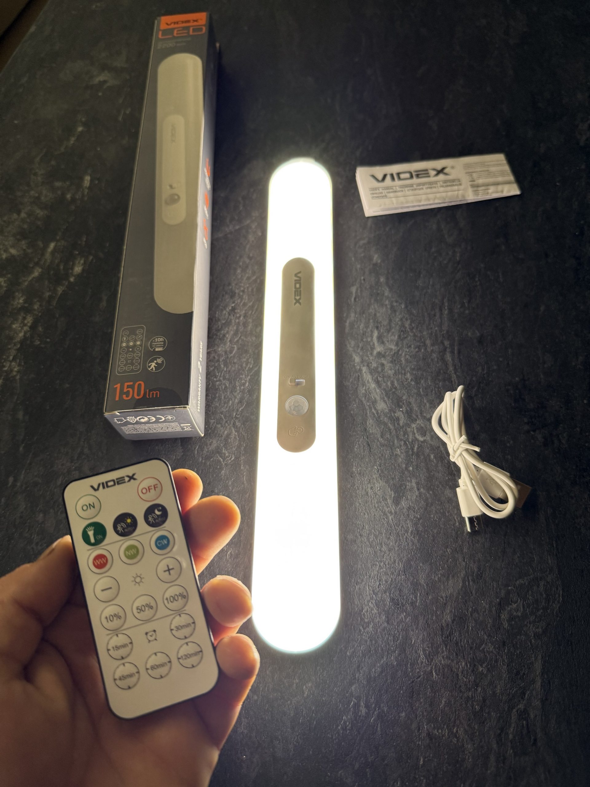 Акумуляторний LED світильник Videx з датчиком руху - Зображення 4