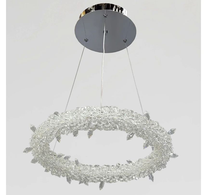 LED люстра на 30W з регулюванням висоти, Хром