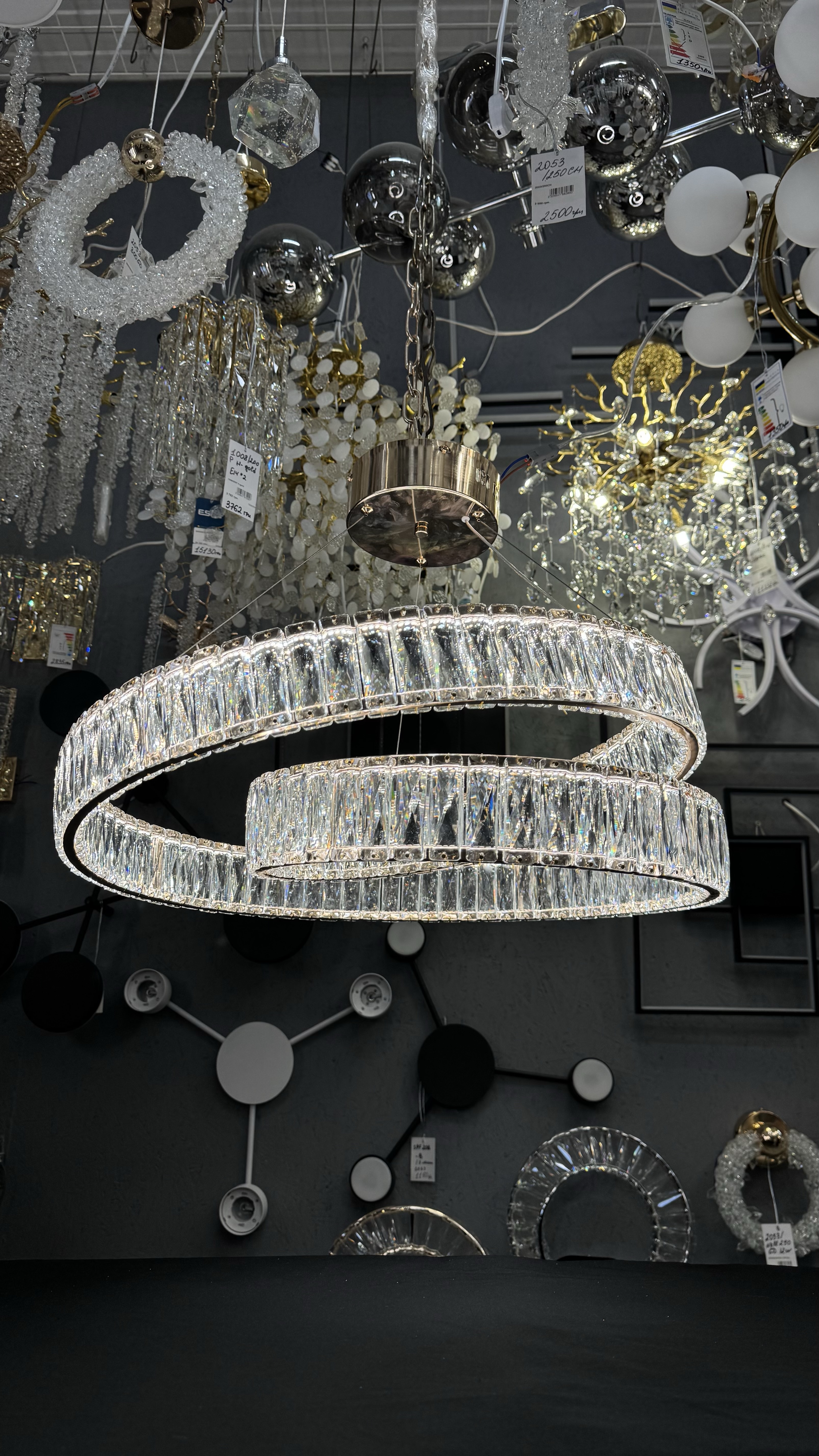 Сучасний підвісна LED-люстра з пультом, 60 см - Зображення 12