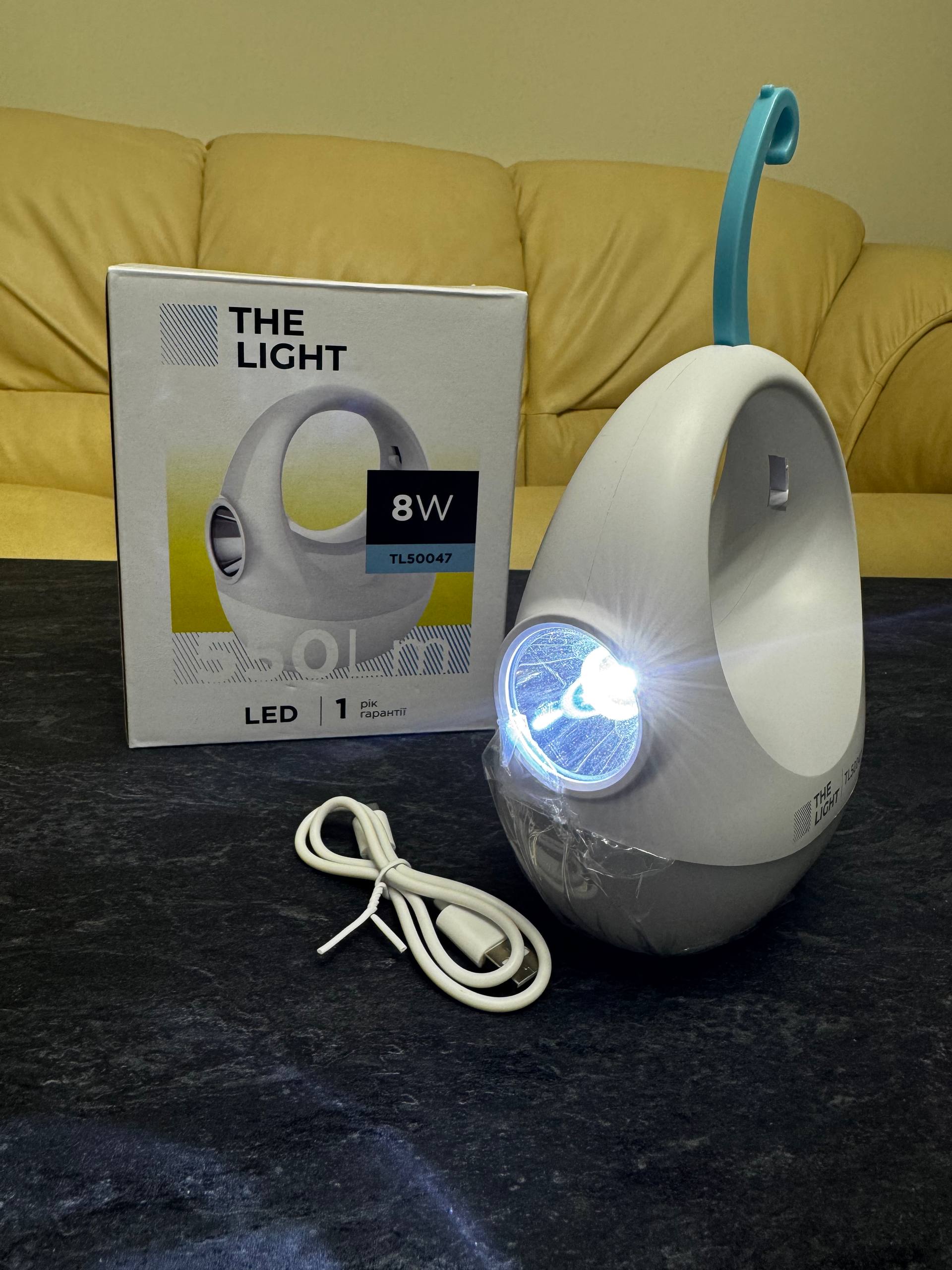 Лампа-світильник акумуляторний кемпінг підвісний з режимами потужності та USB-зарядкою - Зображення 11