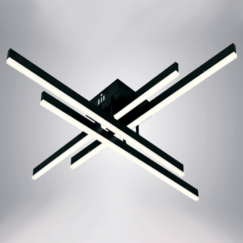 Стельовий світильник LED ROVENA 75 W 4L Black (з пультом)