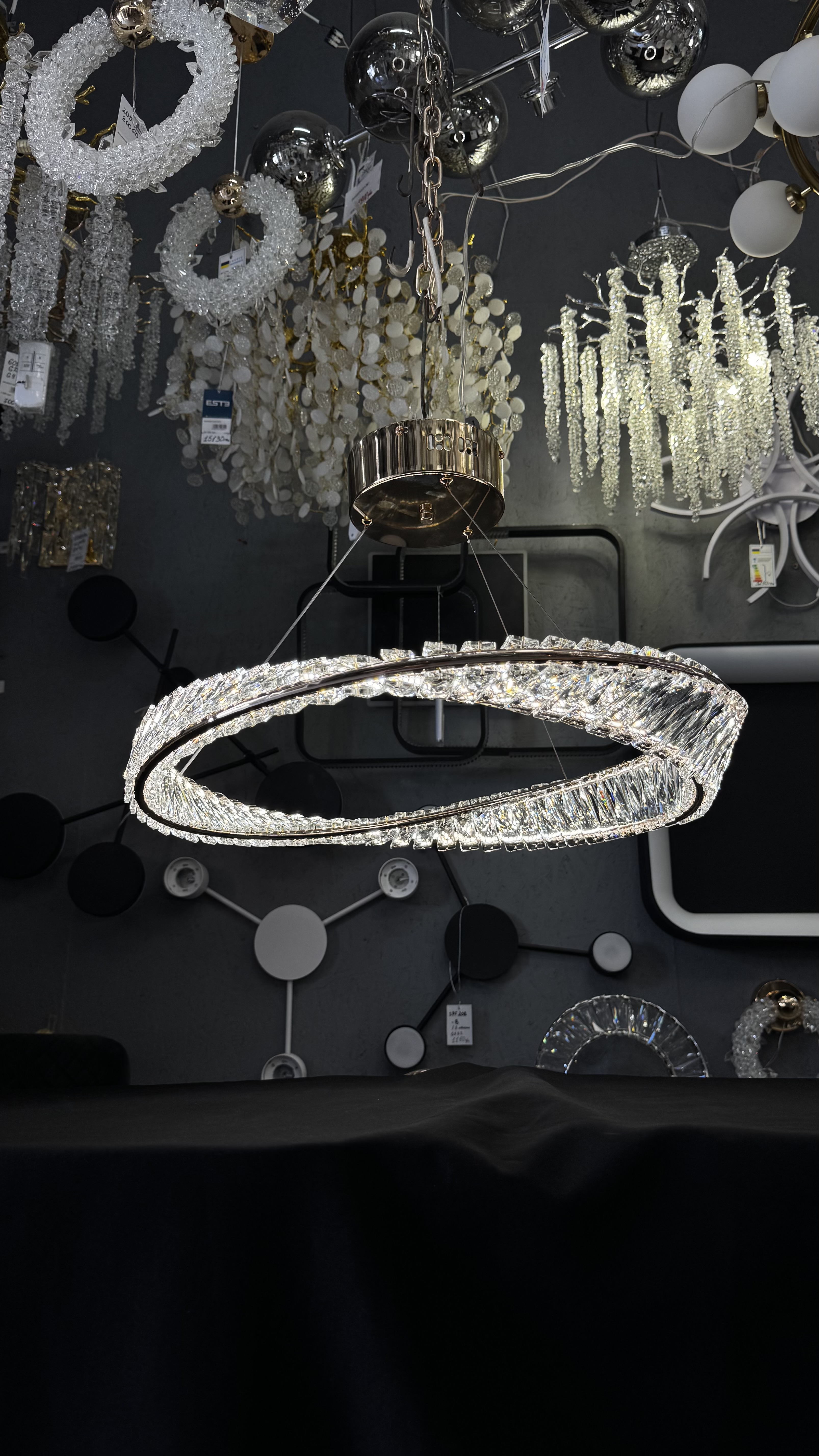 Вишукана світлодіодна кришталева люстра, 72 W золото - Зображення 10