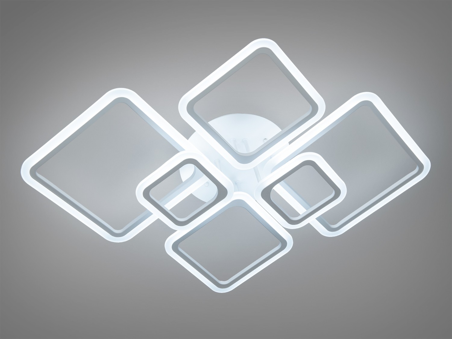 Біла стельова світлодіодна люстра з пультом, 105W - Зображення 4