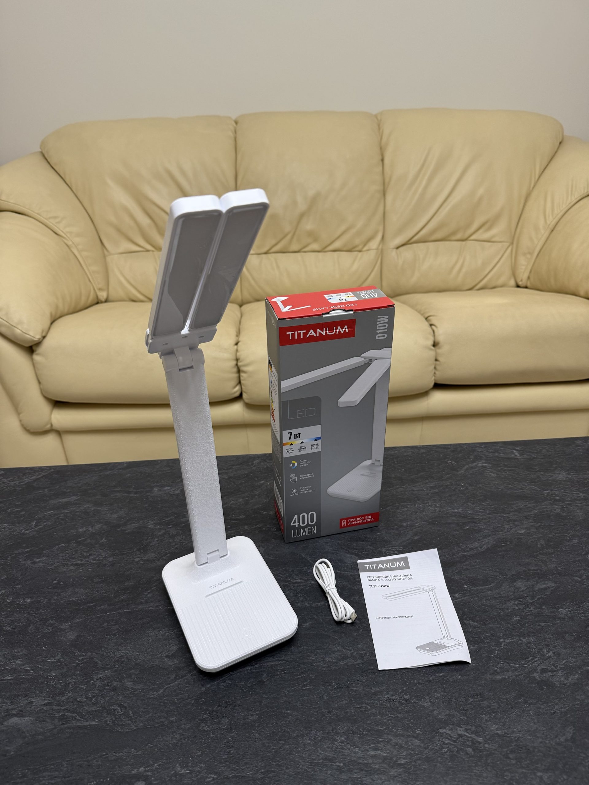 Переносна лампа настiльна з акумулятором TITANUM TLTF-010W 7W 2700-6000K - Зображення 4