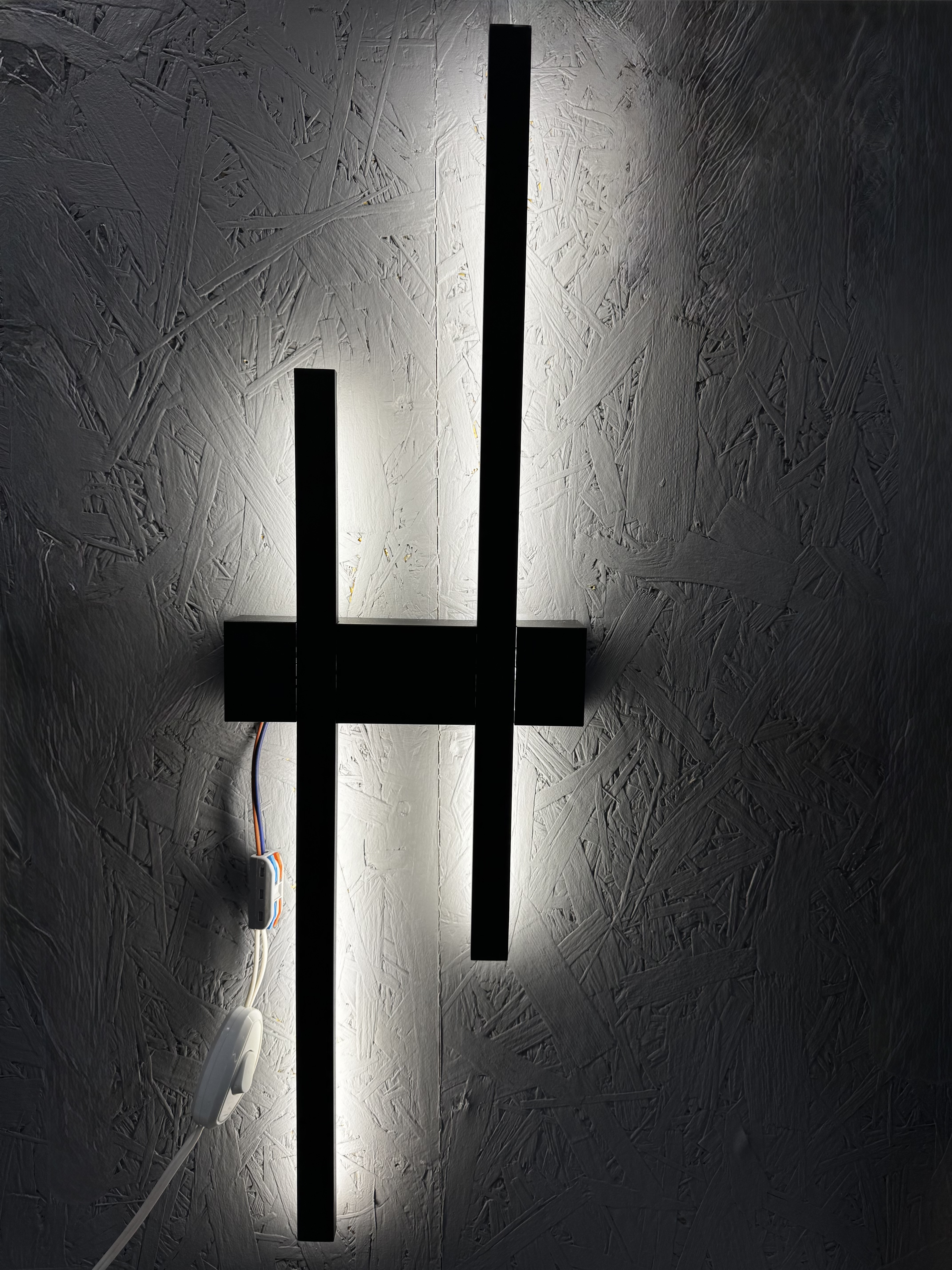 Настінний світильник правий чорного кольору з двома LED-джерелами - Зображення 9