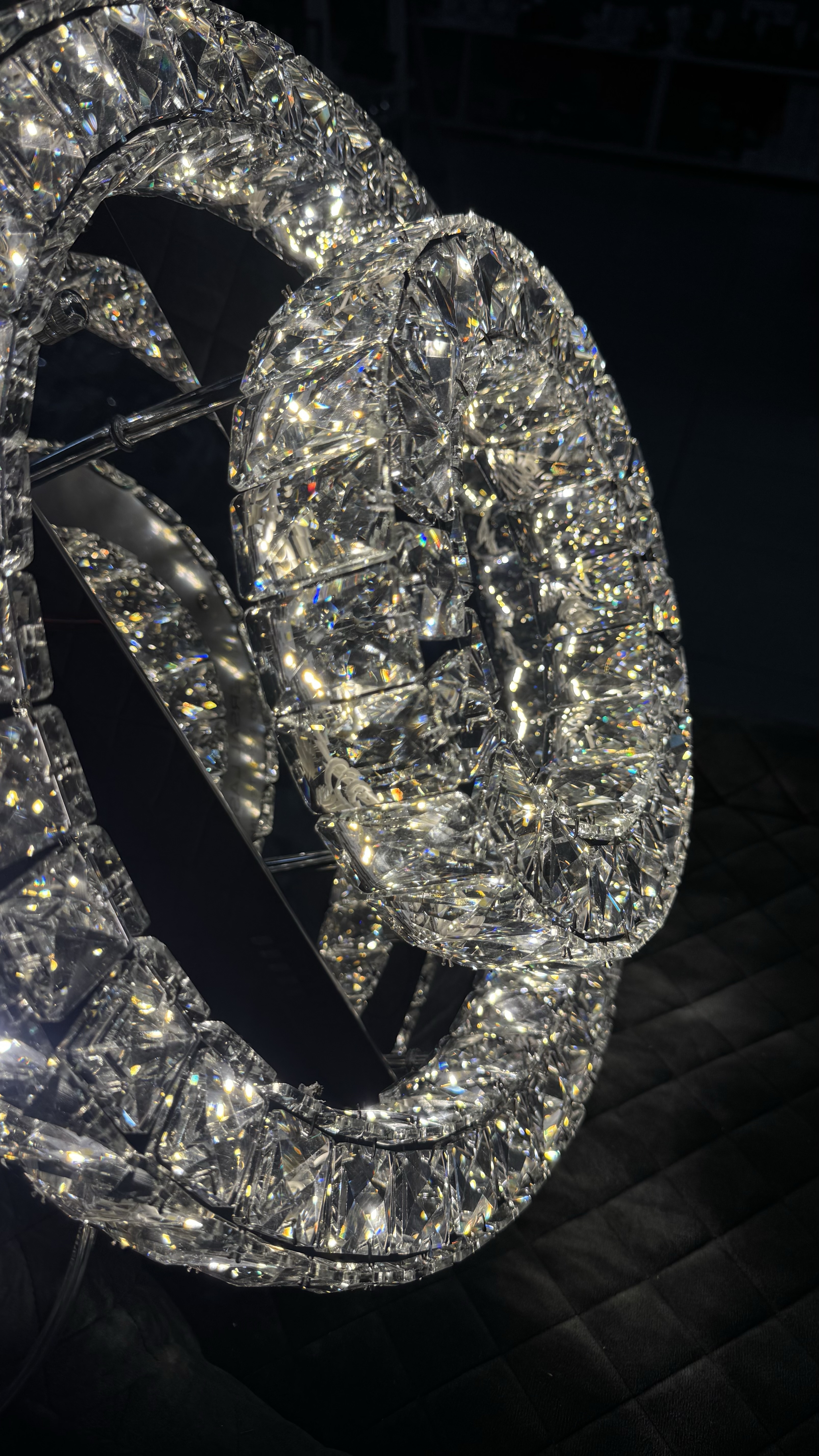 Стельова кришталева люстра з пультом, хром, 60W - Зображення 12