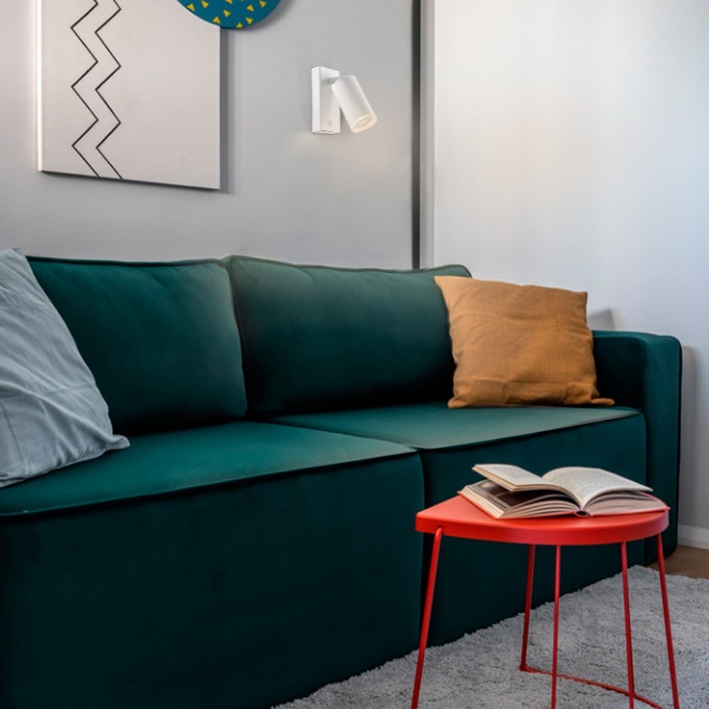 Світильник VIDEX під лампу GU10 SPF05E настінний з кнопкою білий - Зображення 3