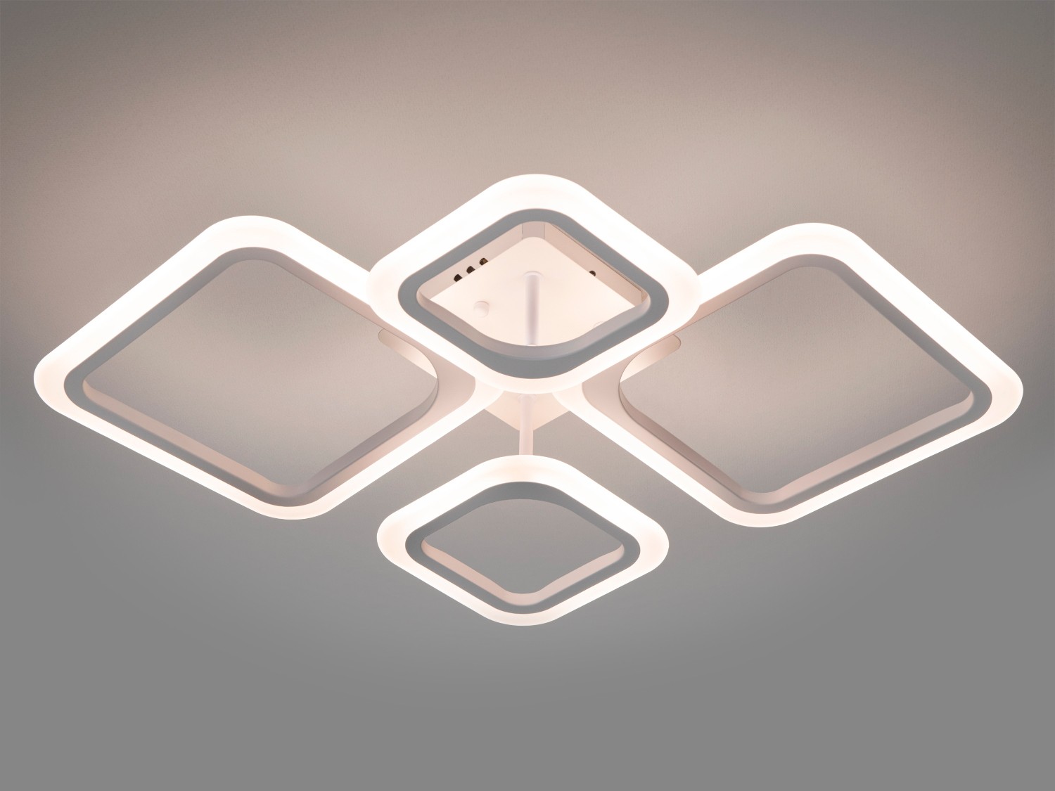 Біла LED люстра смарт світильник накладний, 52W - Зображення 5