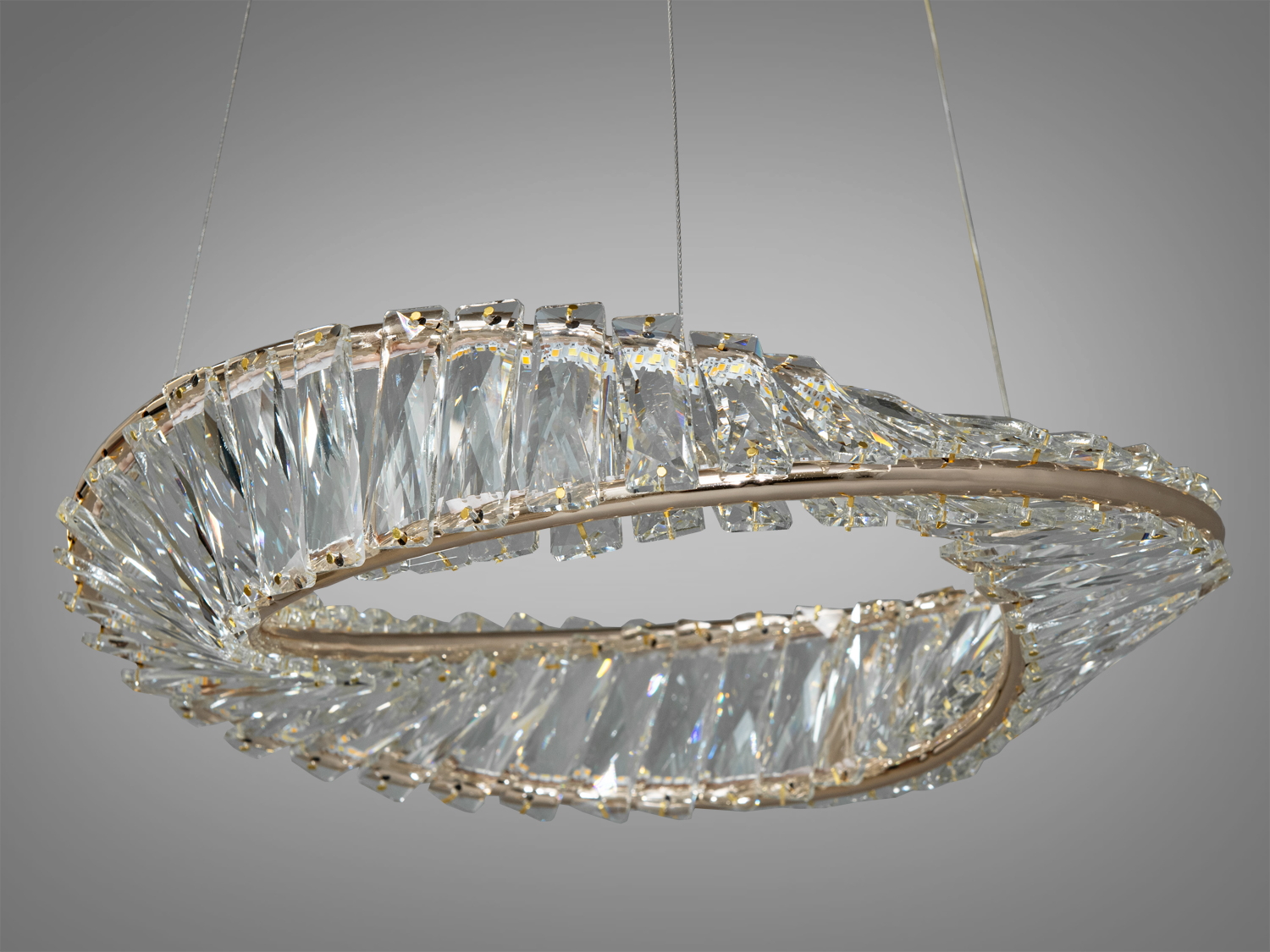 Дизайнерська LED люстра 45W з пультом - Зображення 3