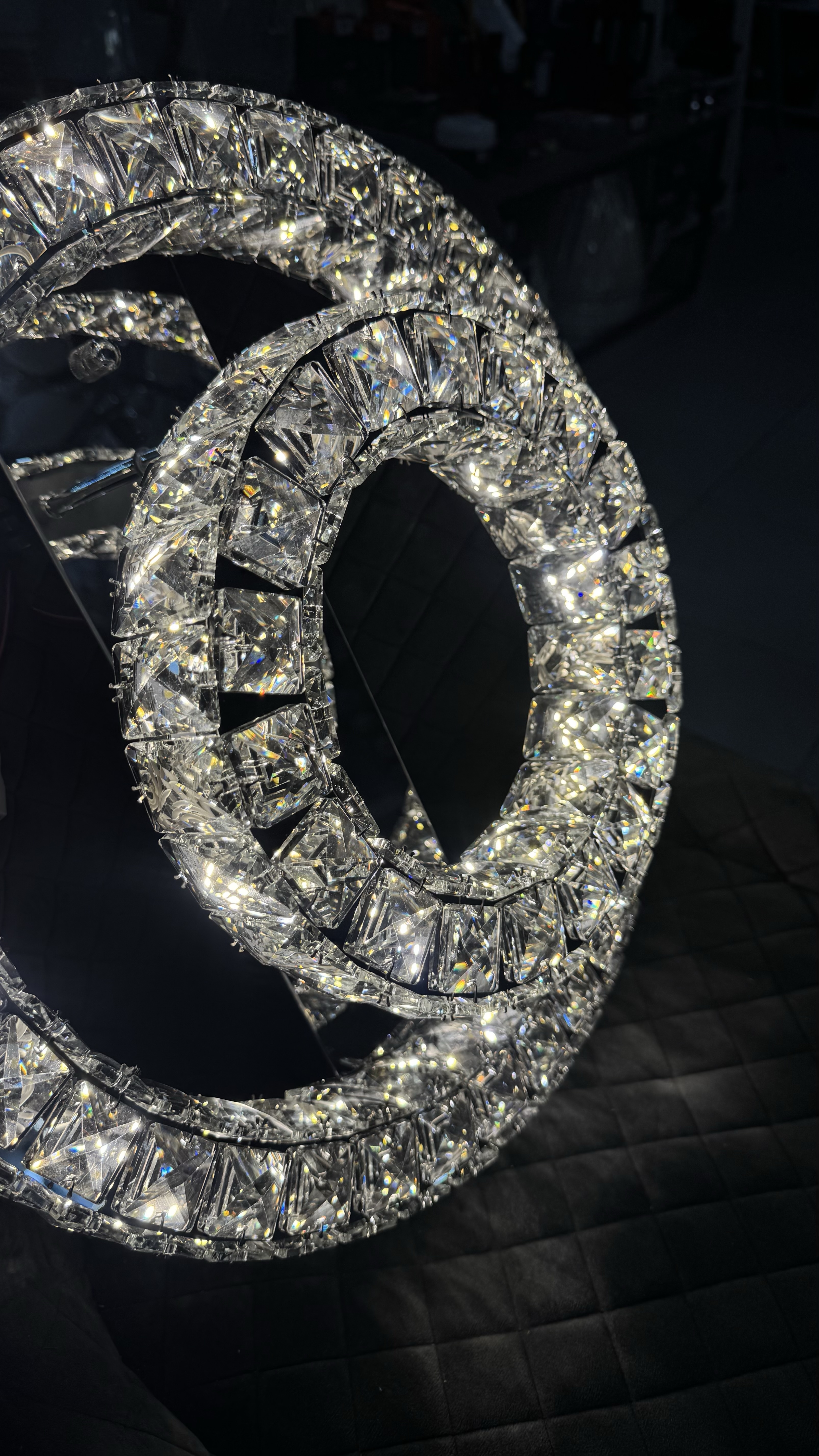 Стельова кришталева люстра з пультом, хром, 60W - Зображення 11