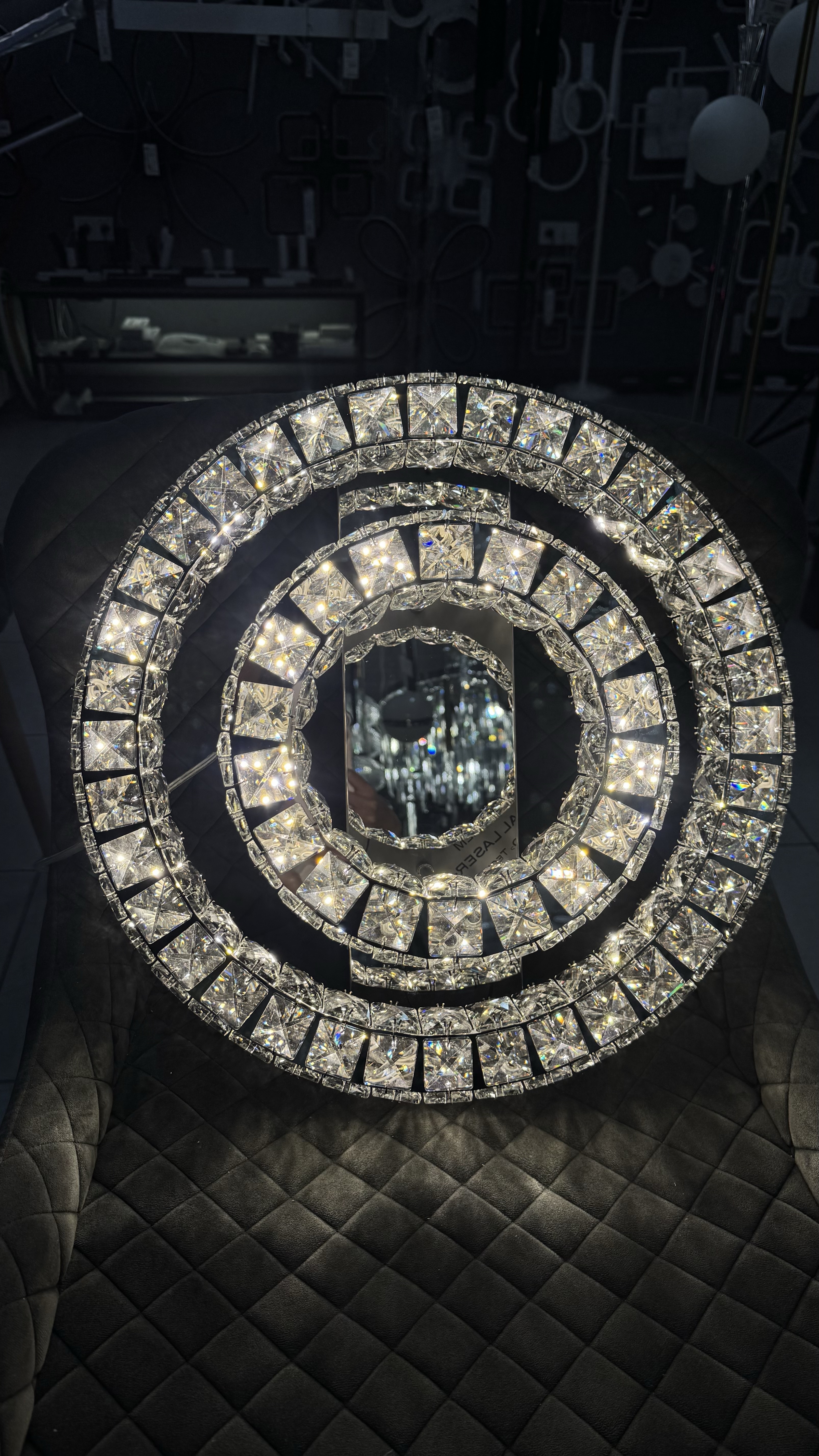 Стельова кришталева люстра з пультом, хром, 60W - Зображення 15