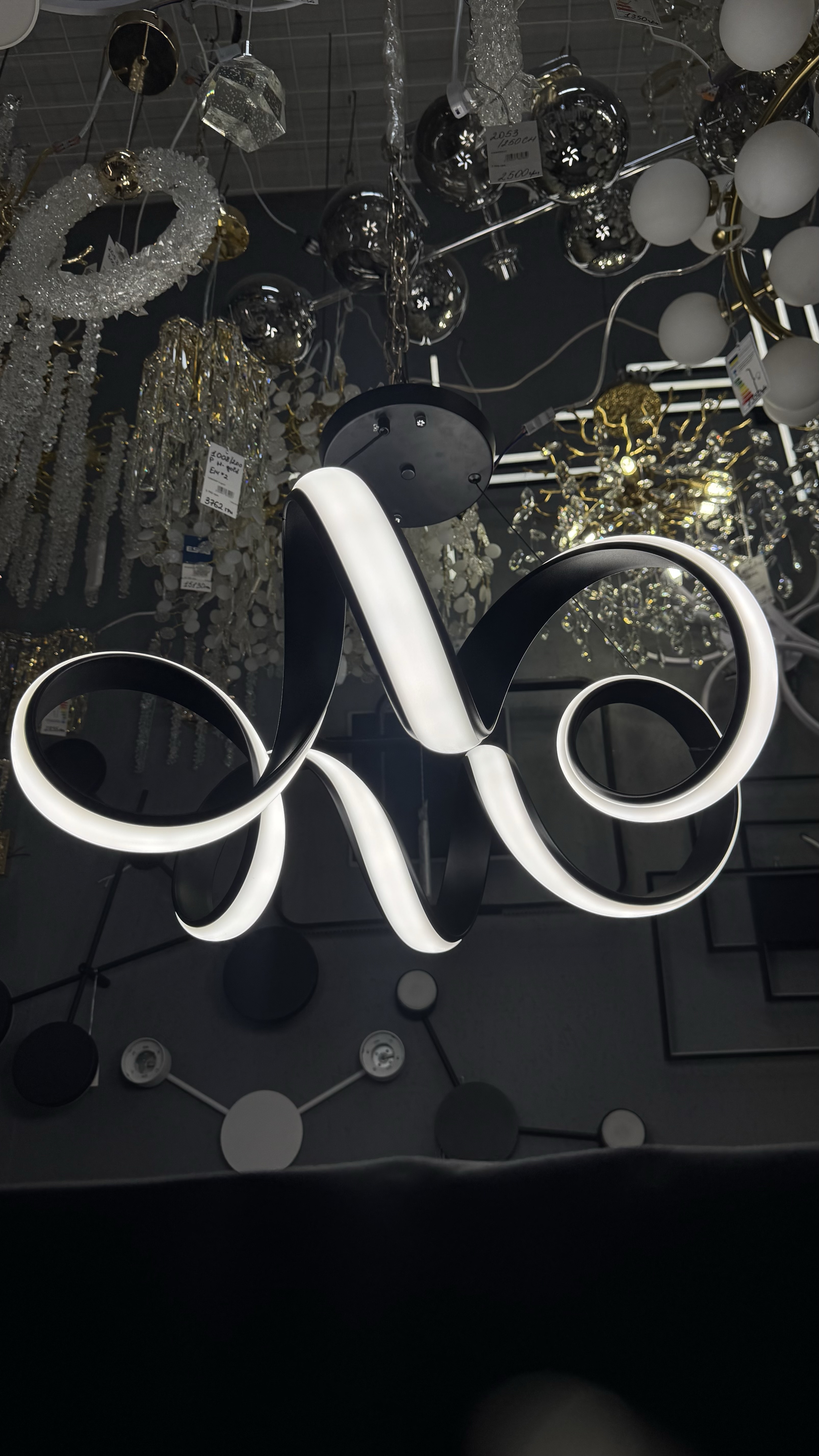 Світлодіодна підвісна люстра, чорна, 169W - Зображення 22