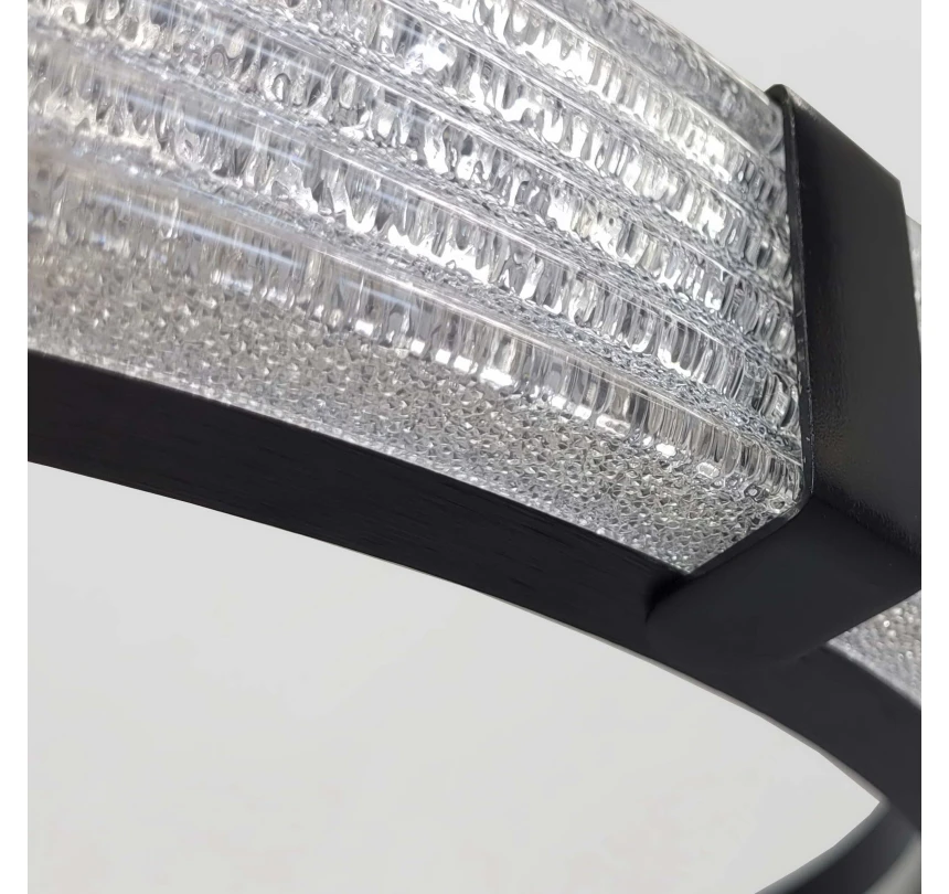 Підвісна світлодіодна люстра, чорна, 66W - Зображення 2