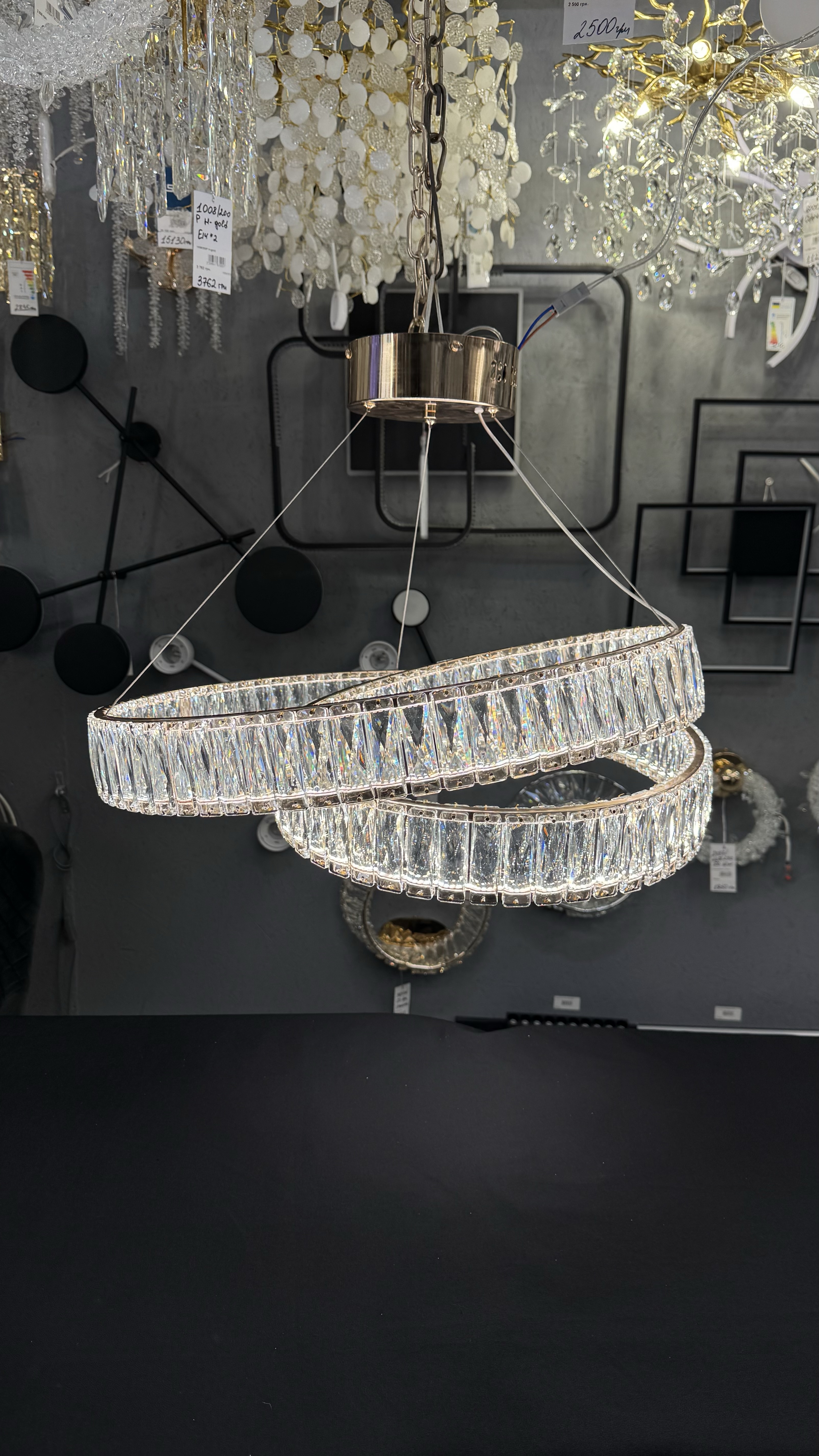 Сучасний підвісна LED-люстра з пультом, 60 см - Зображення 9