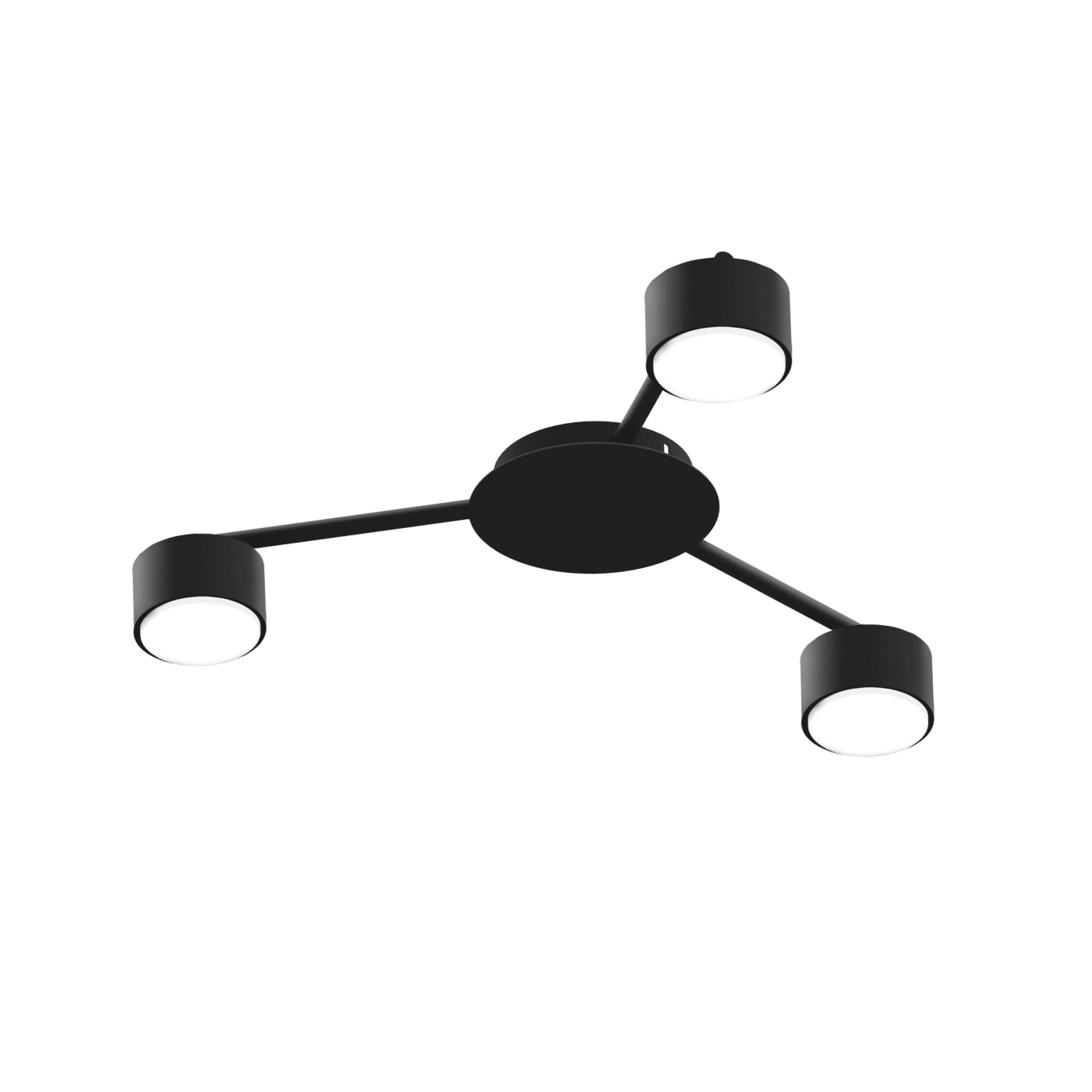 Накладний світильник з трьома лампами GX53 у чорному кольорі - Зображення 2