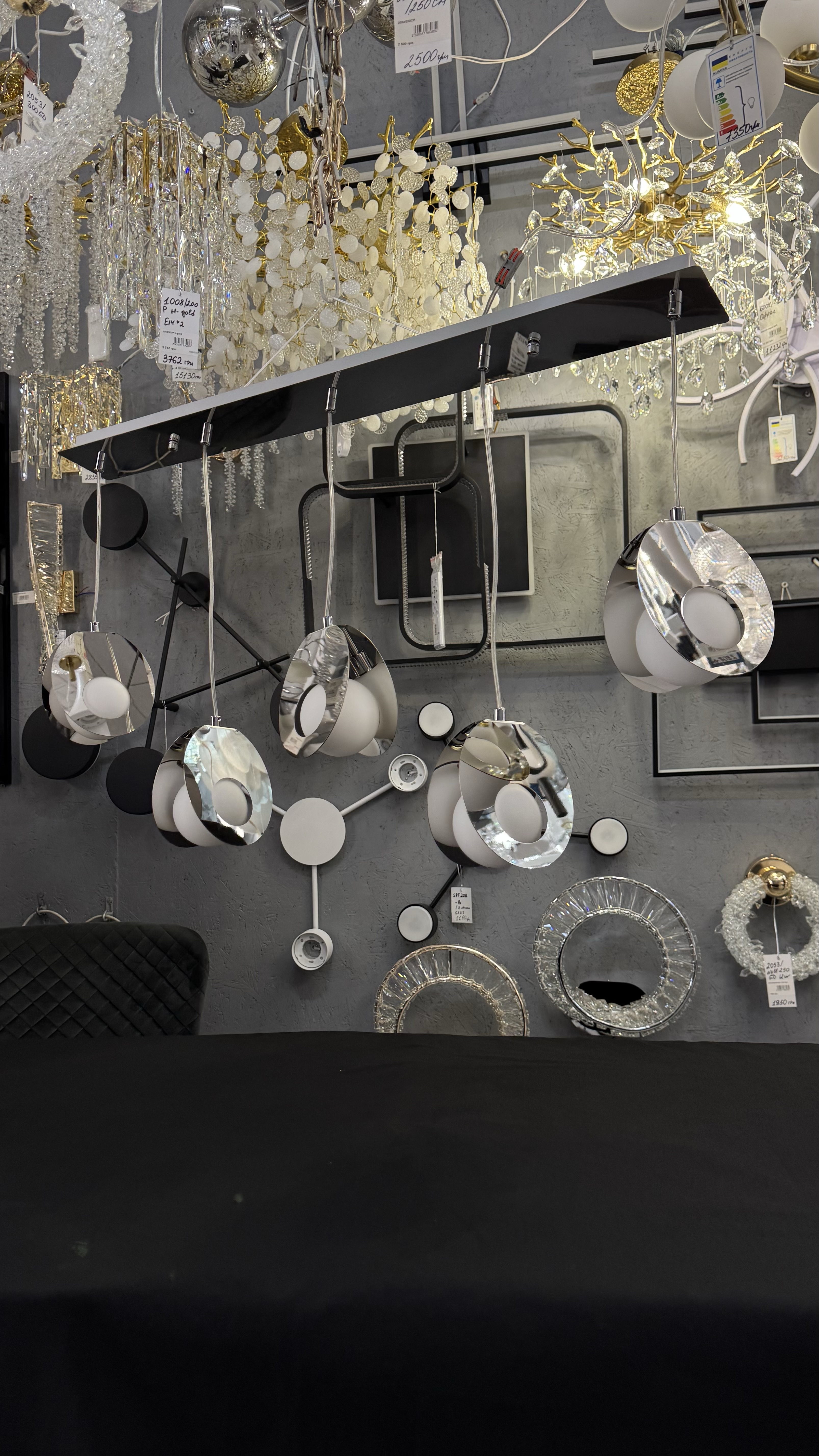 Підвісна видовжений світильник 5 ламп G9, хром, метал/скло ESTE - Зображення 13