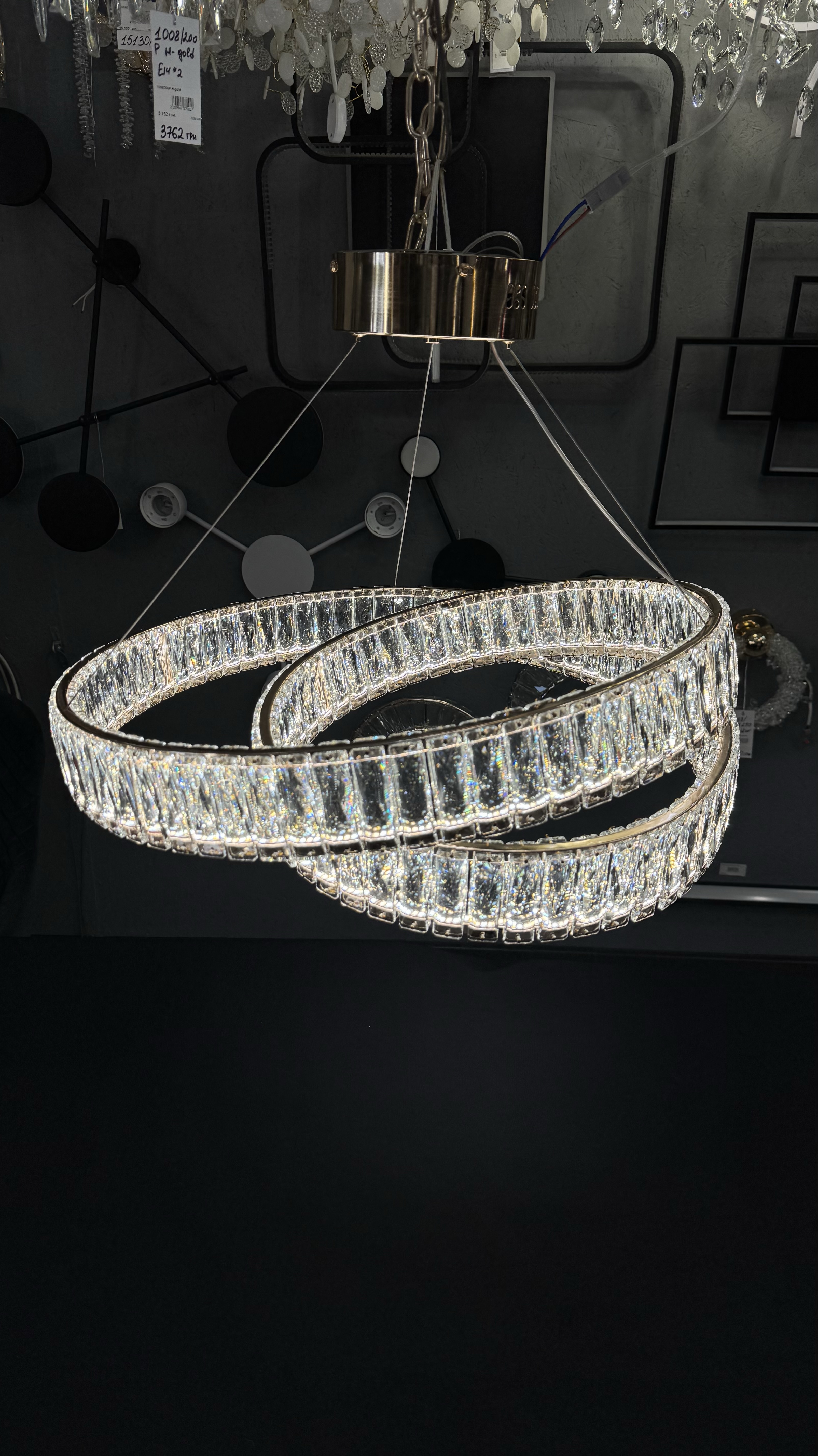 Сучасний підвісна LED-люстра з пультом, 60 см - Зображення 7