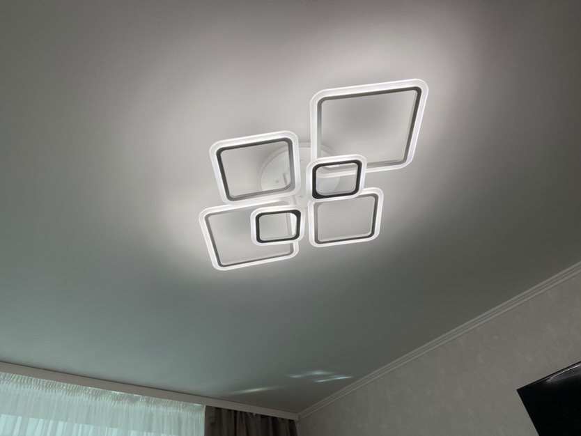 Світлодіодна люстра 6 квадратів, біла, 150W - Зображення 8