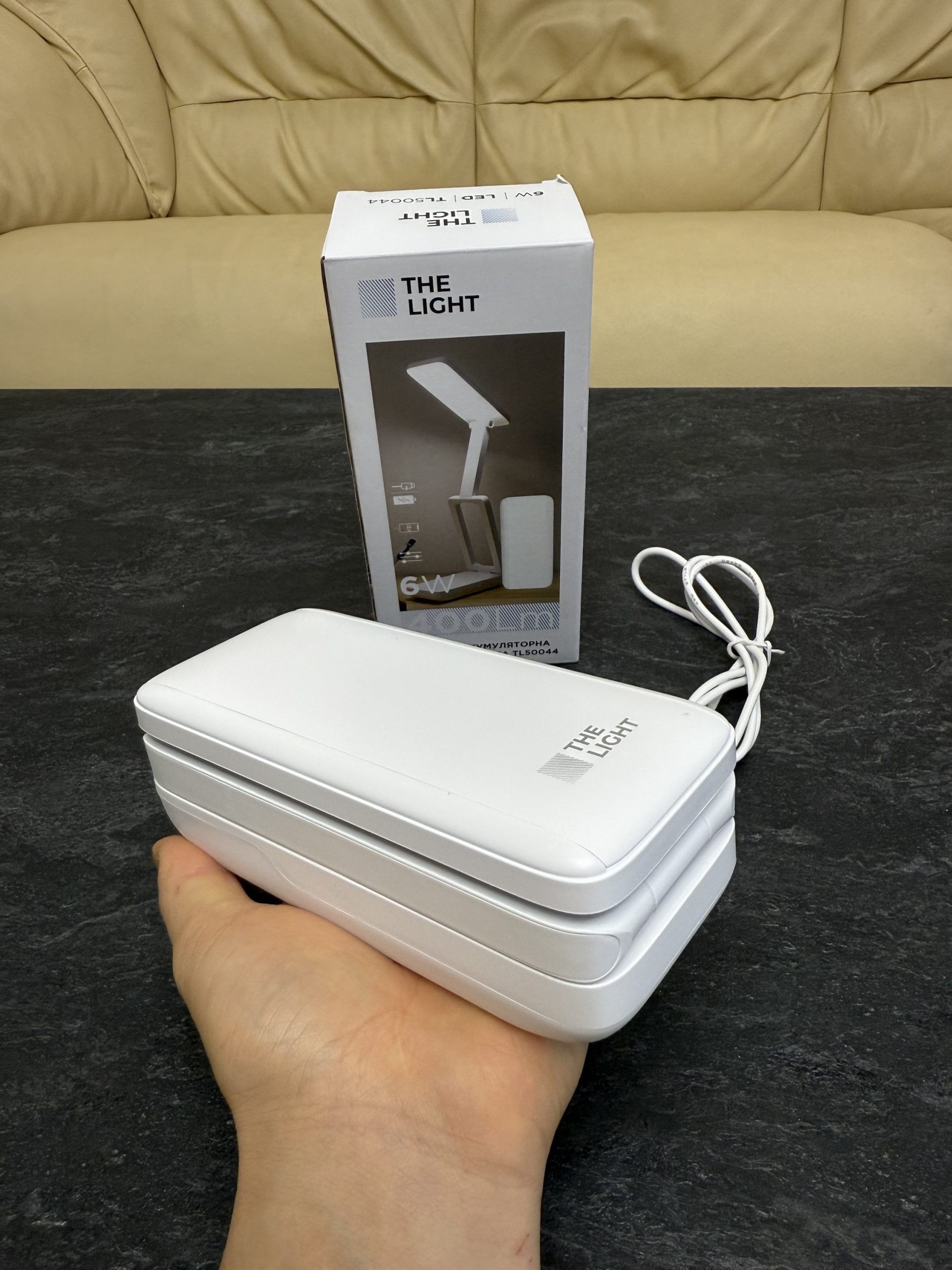 Акумуляторний портативний світильник лампа 6wat LED з Power Bank функцією - Зображення 5