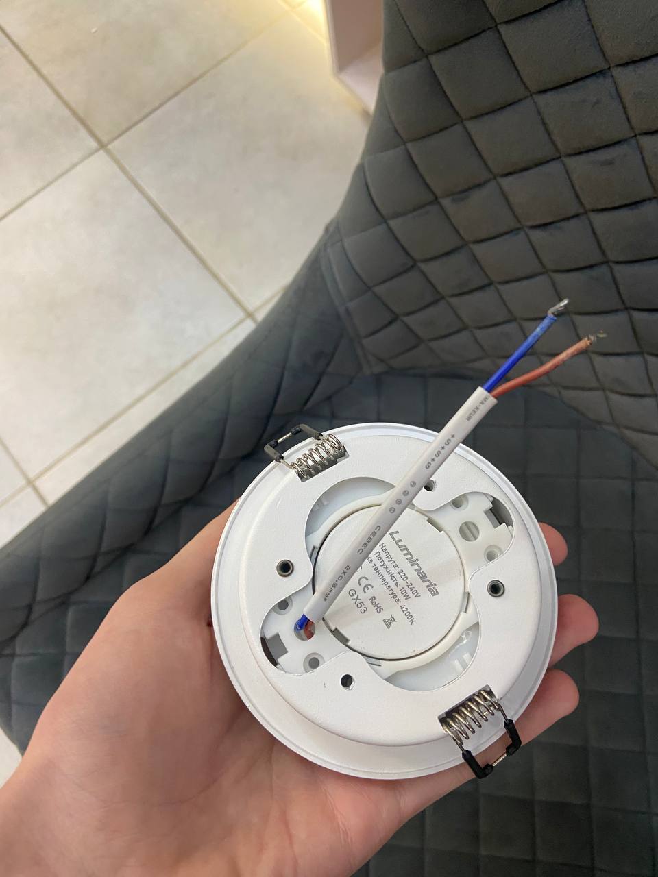 Вбудований світильник DL2817 білий, круглий - Зображення 7