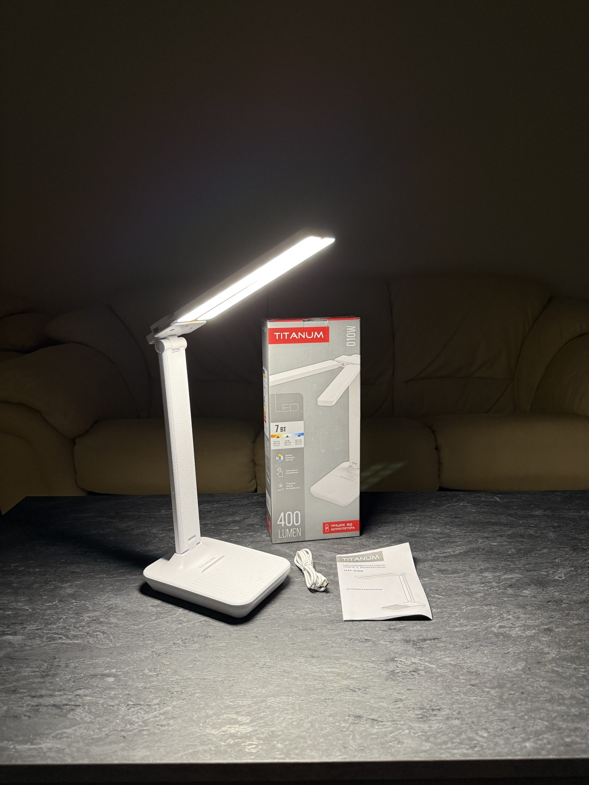 Переносна лампа настiльна з акумулятором TITANUM TLTF-010W 7W 2700-6000K - Зображення 8