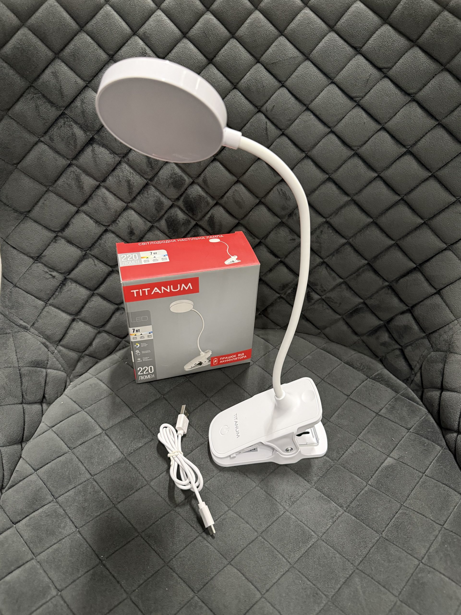 LED лампа настiльна з акумулятором TITANUM TLTF-013W 7W 3000-6000K - Зображення 4