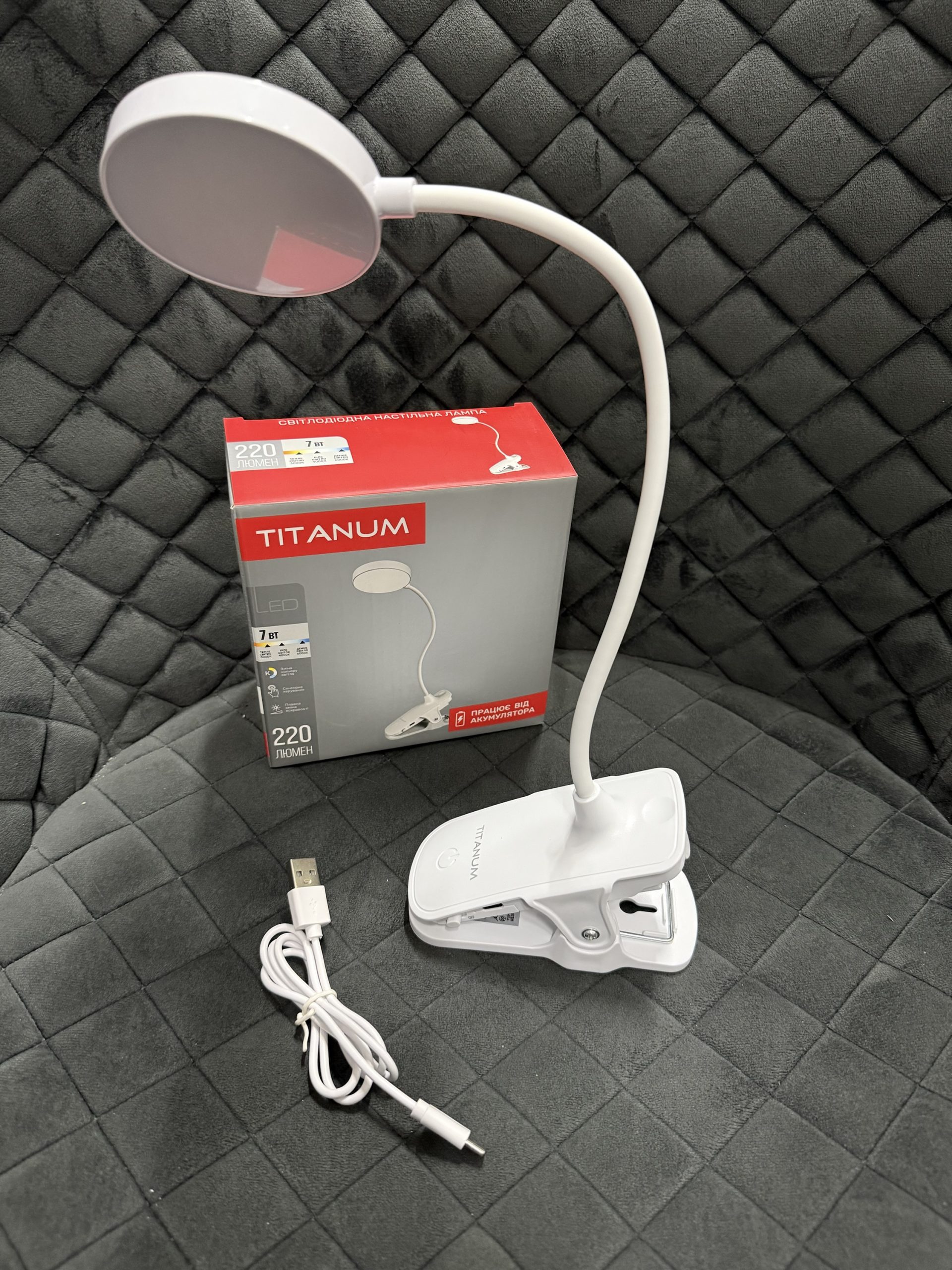 LED лампа настiльна з акумулятором TITANUM TLTF-013W 7W 3000-6000K - Зображення 6