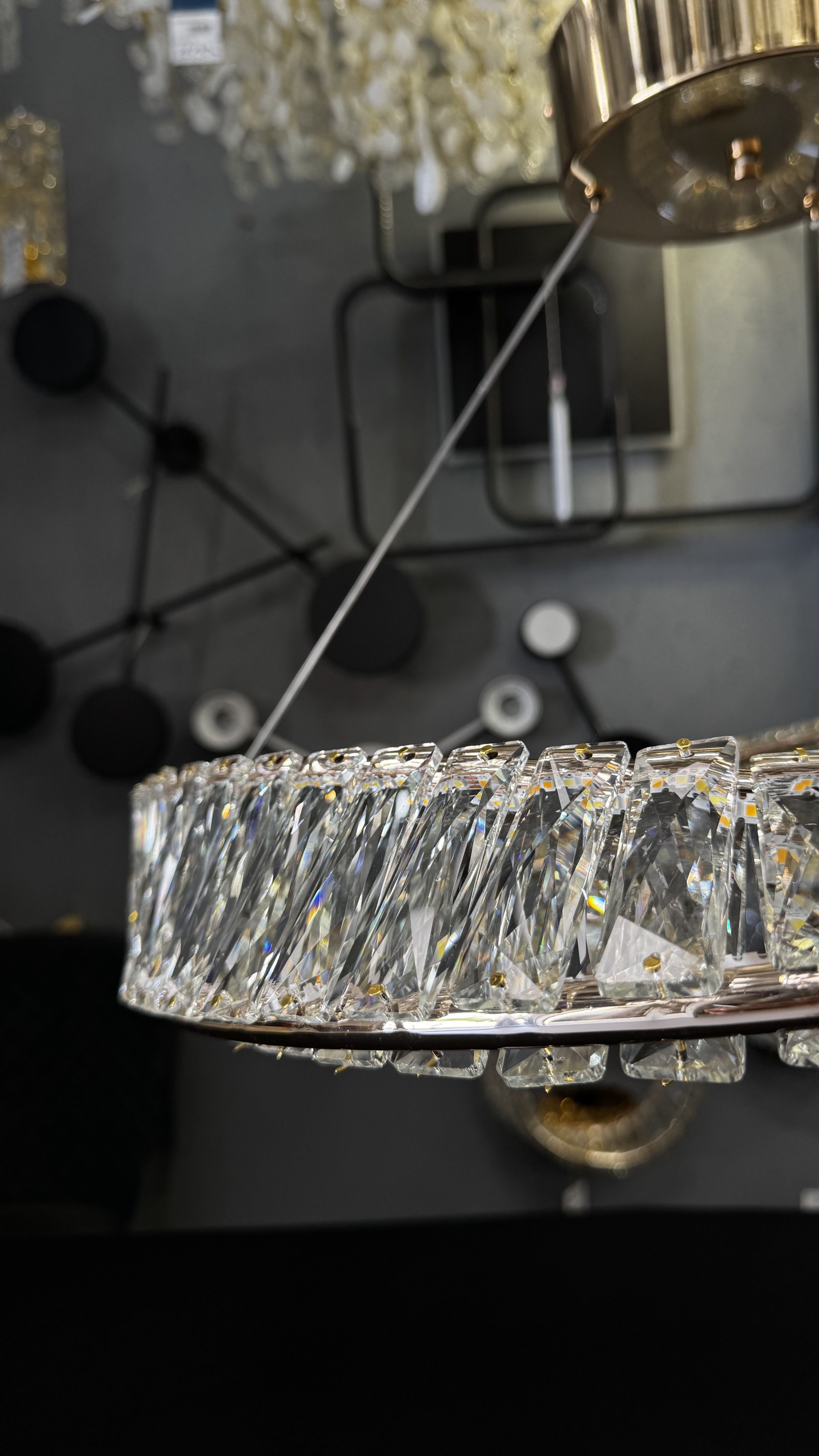 Вишукана світлодіодна кришталева люстра, 72 W золото - Зображення 13