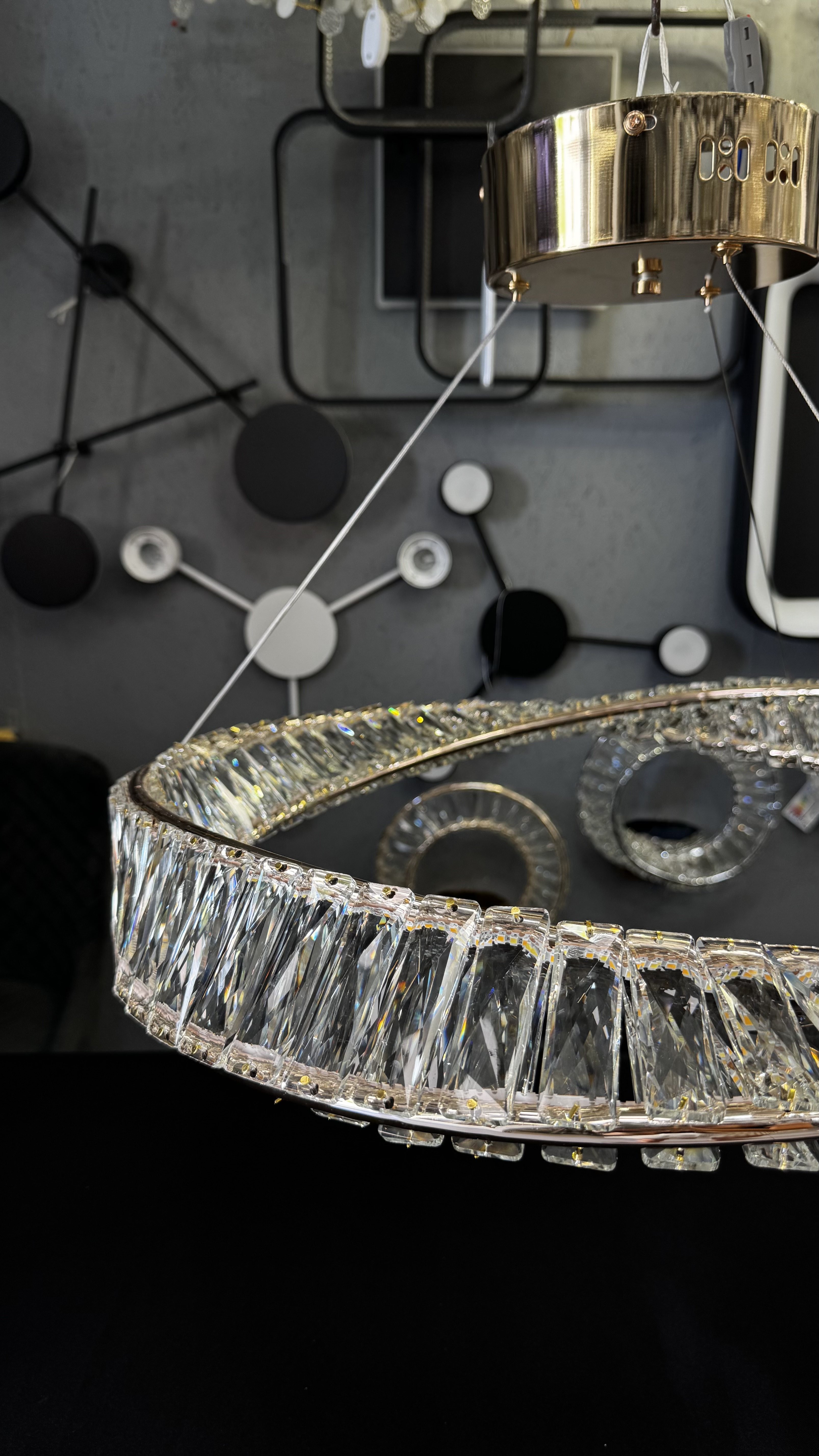 Вишукана світлодіодна кришталева люстра, 72 W золото - Зображення 14