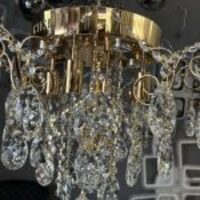 Класична кришталева люстра у кольорі золото на 4 лампи