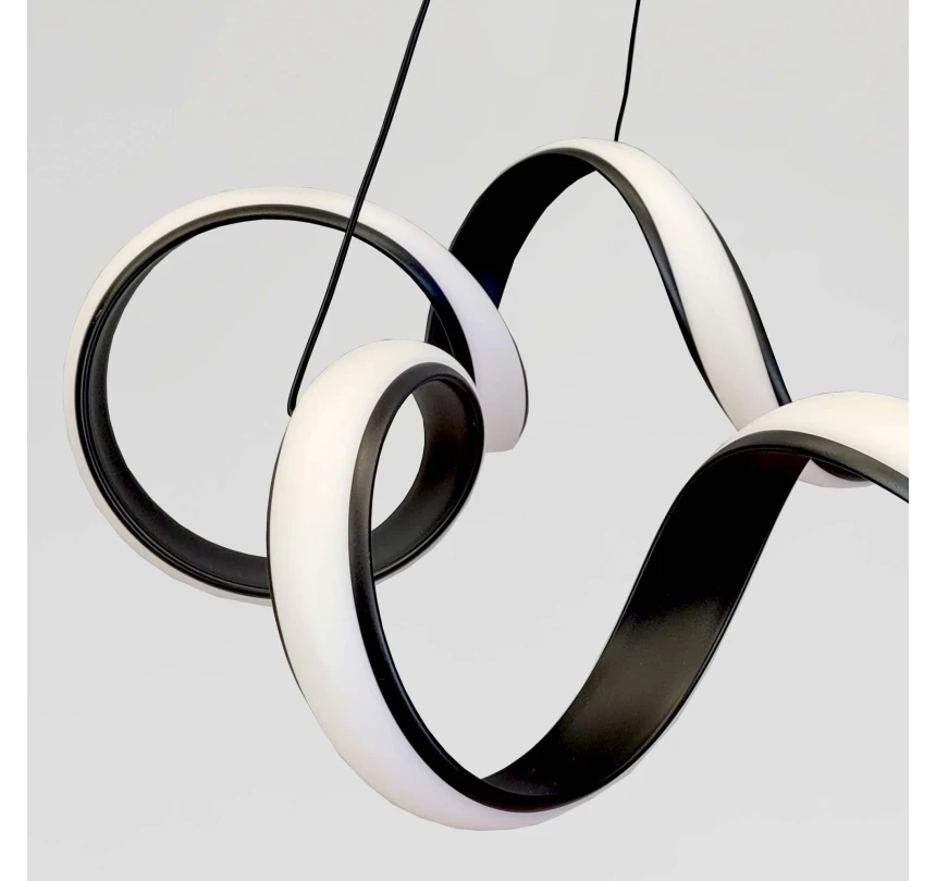 Світлодіодна підвісна люстра, чорна, 169W - Зображення 2