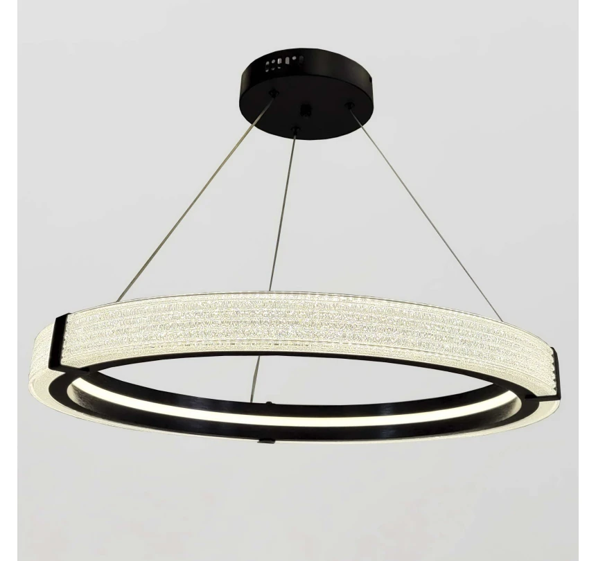 Підвісна світлодіодна люстра, чорна, 66W - Зображення 3
