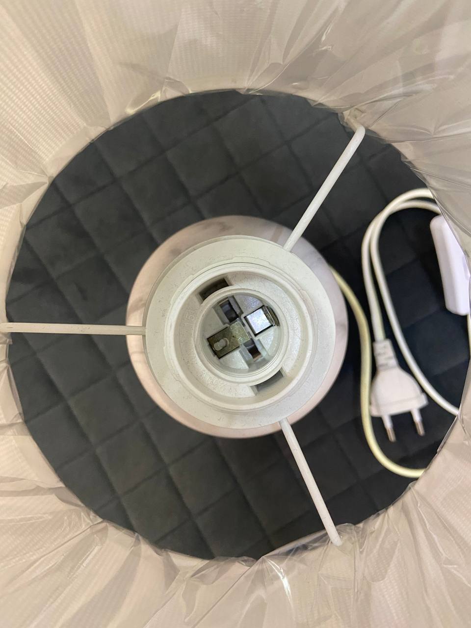 Настільна лампа "Гриб" з текстильним абажуром - Зображення 2