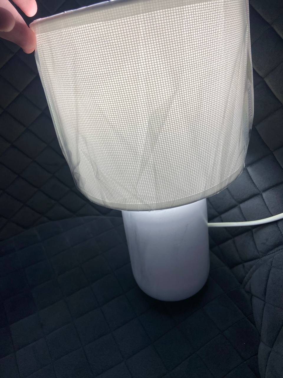 Настільна лампа "Гриб" з текстильним абажуром - Зображення 3