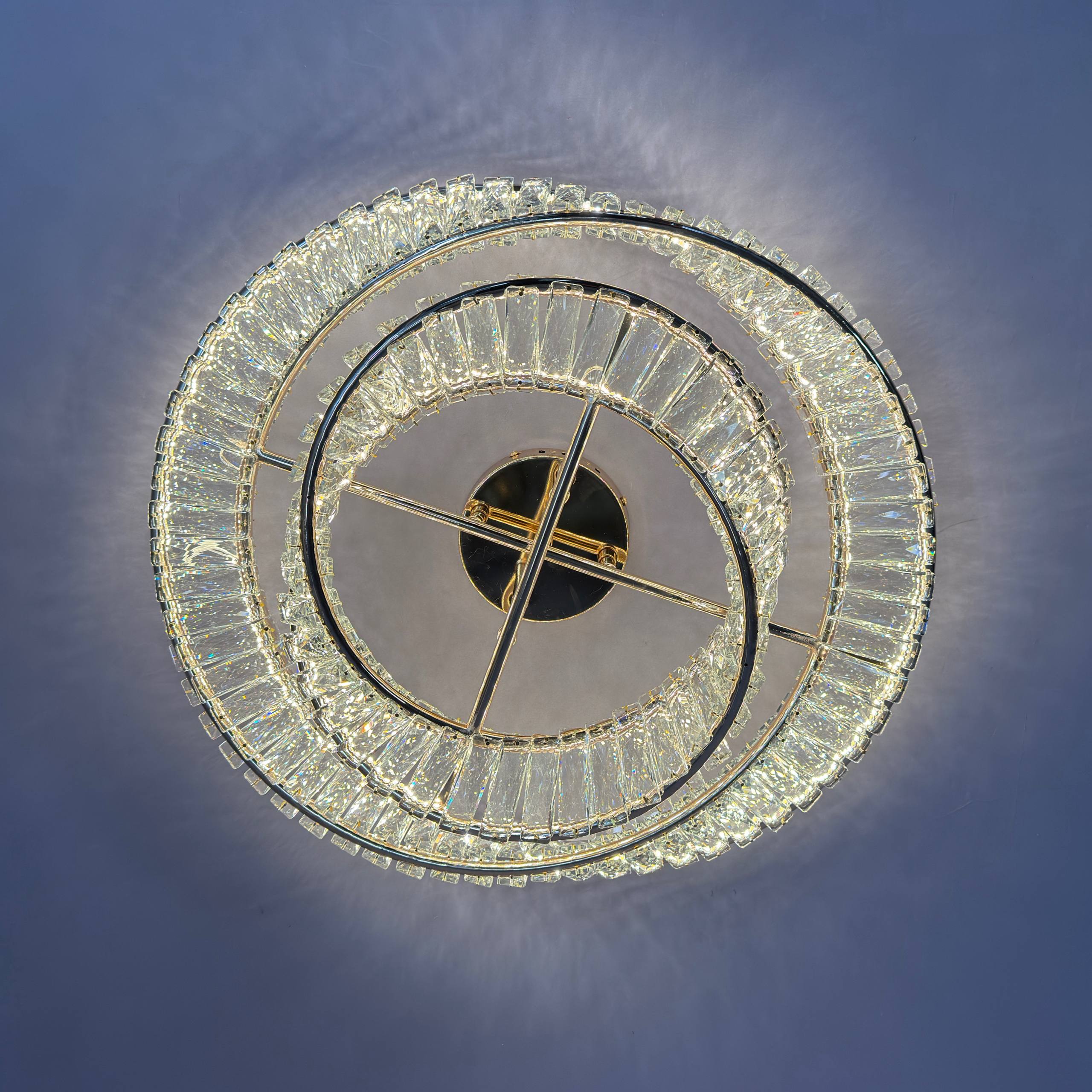 Кришталева світлодіодна люстра 110 Вт, Золото - Зображення 4