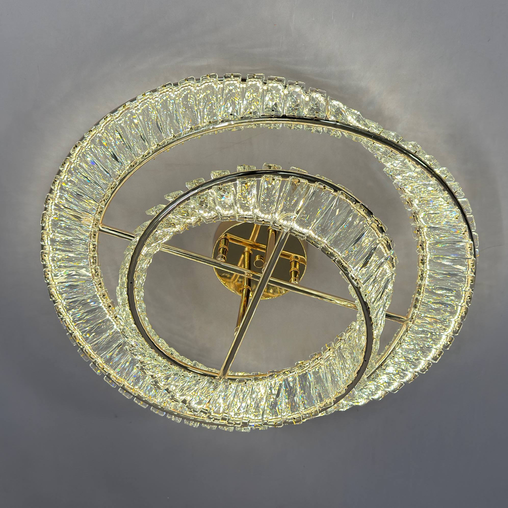 Кришталева світлодіодна люстра 110 Вт, Золото - Зображення 5